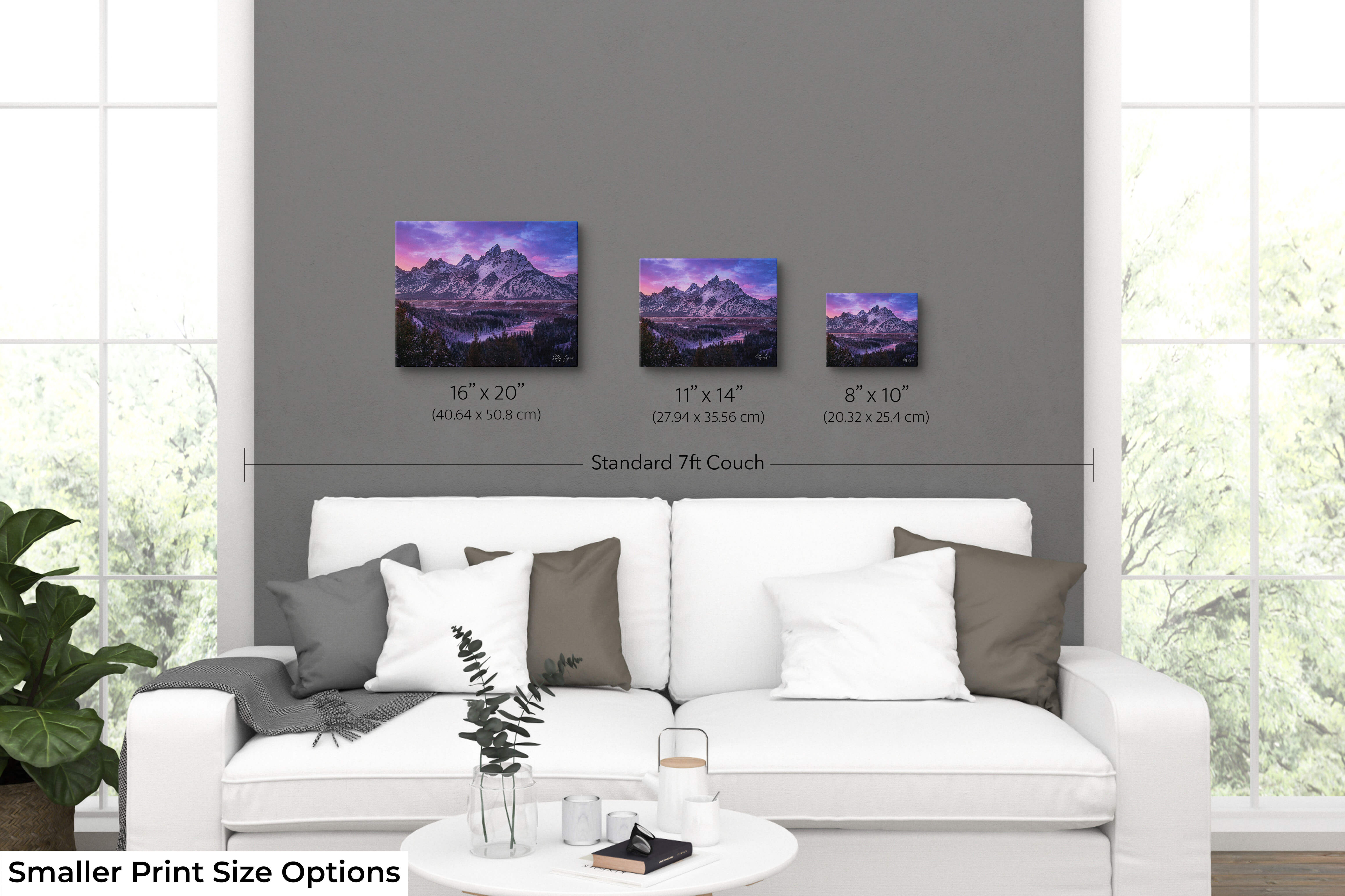 Grand Teton Winter Alpenglow Fine Art Print - Wyoming Landscape Photography Canvas Wall Art