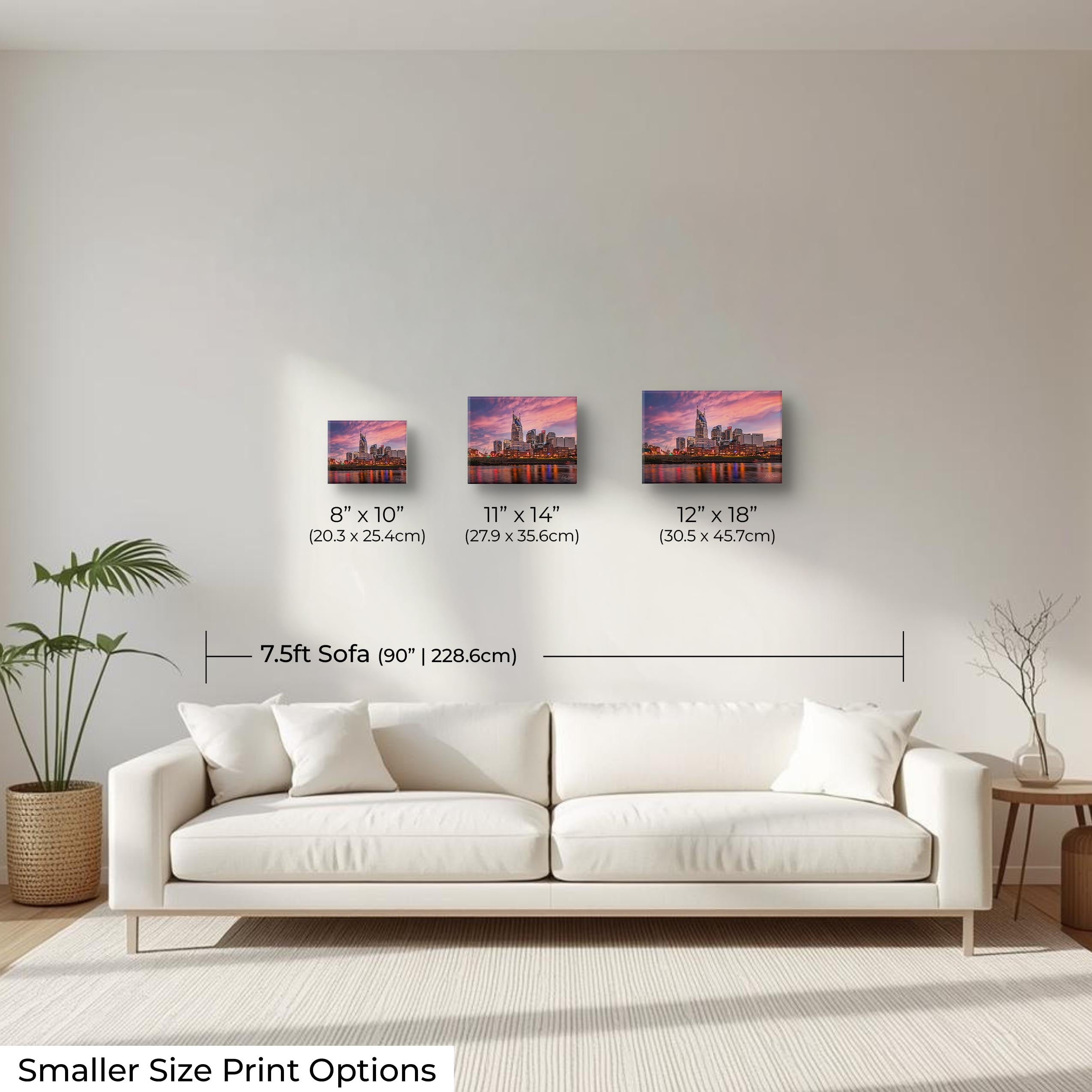 Nashville Skyline City Lights Print - "Grace Over Broadway"