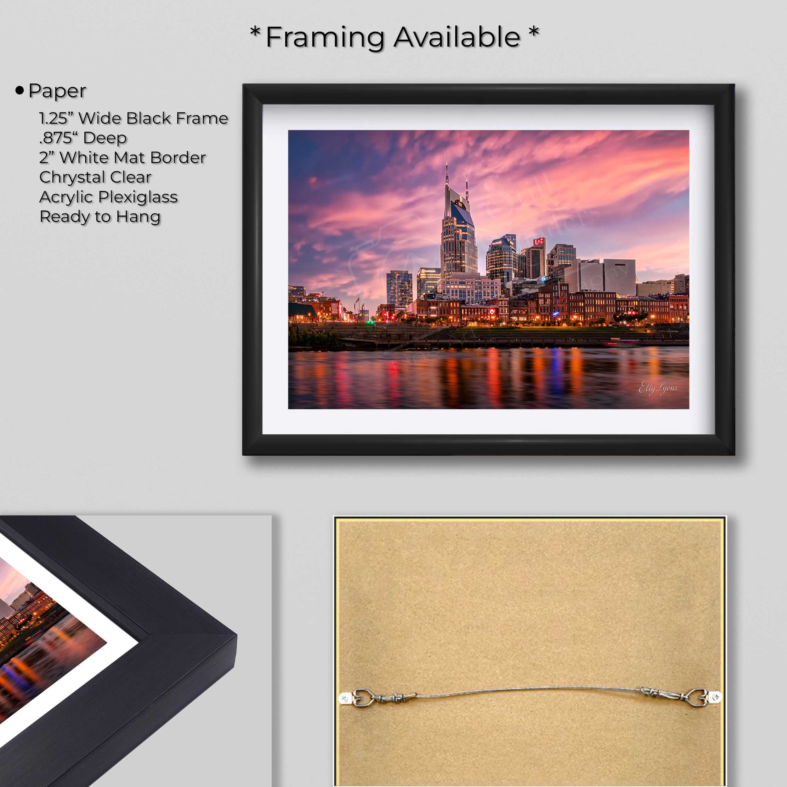 Nashville Skyline City Lights Print - "Grace Over Broadway"