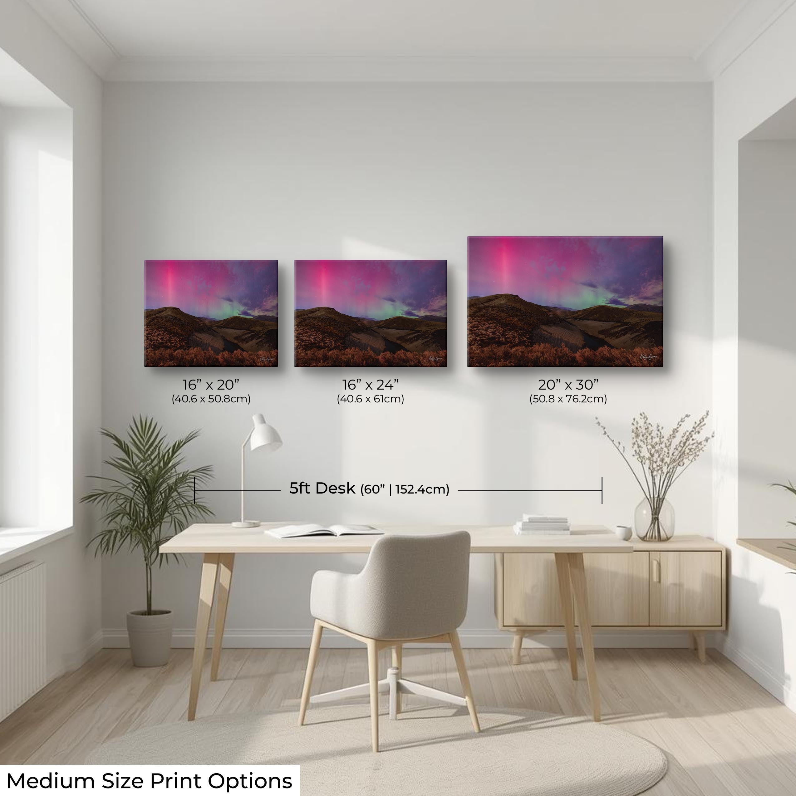 Aurora In The Desert Print - "When The Desert Worships"