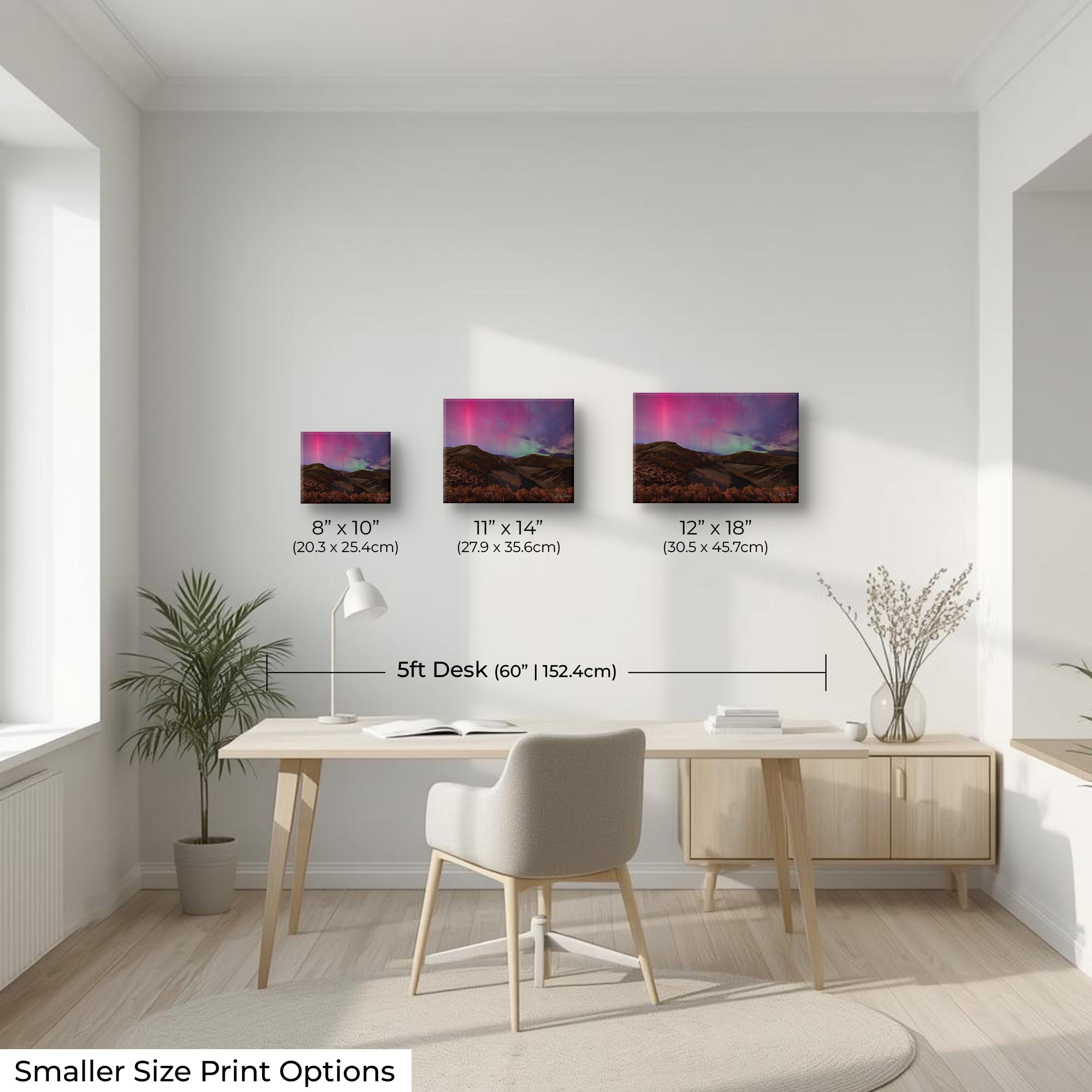 Aurora In The Desert Print - "When The Desert Worships"