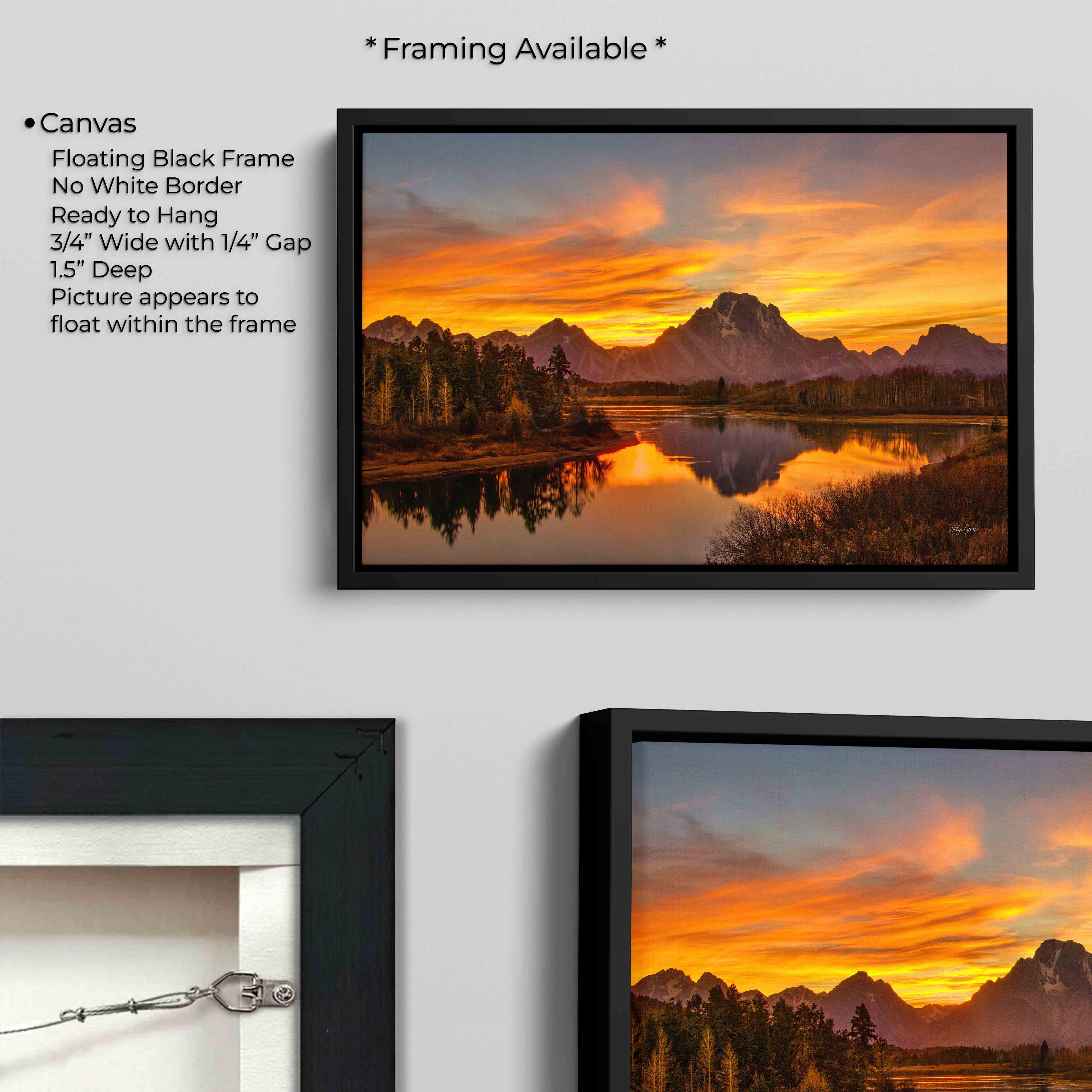 Grand Teton National Park Print – Oxbow Bend Autumn Sunset Decor
