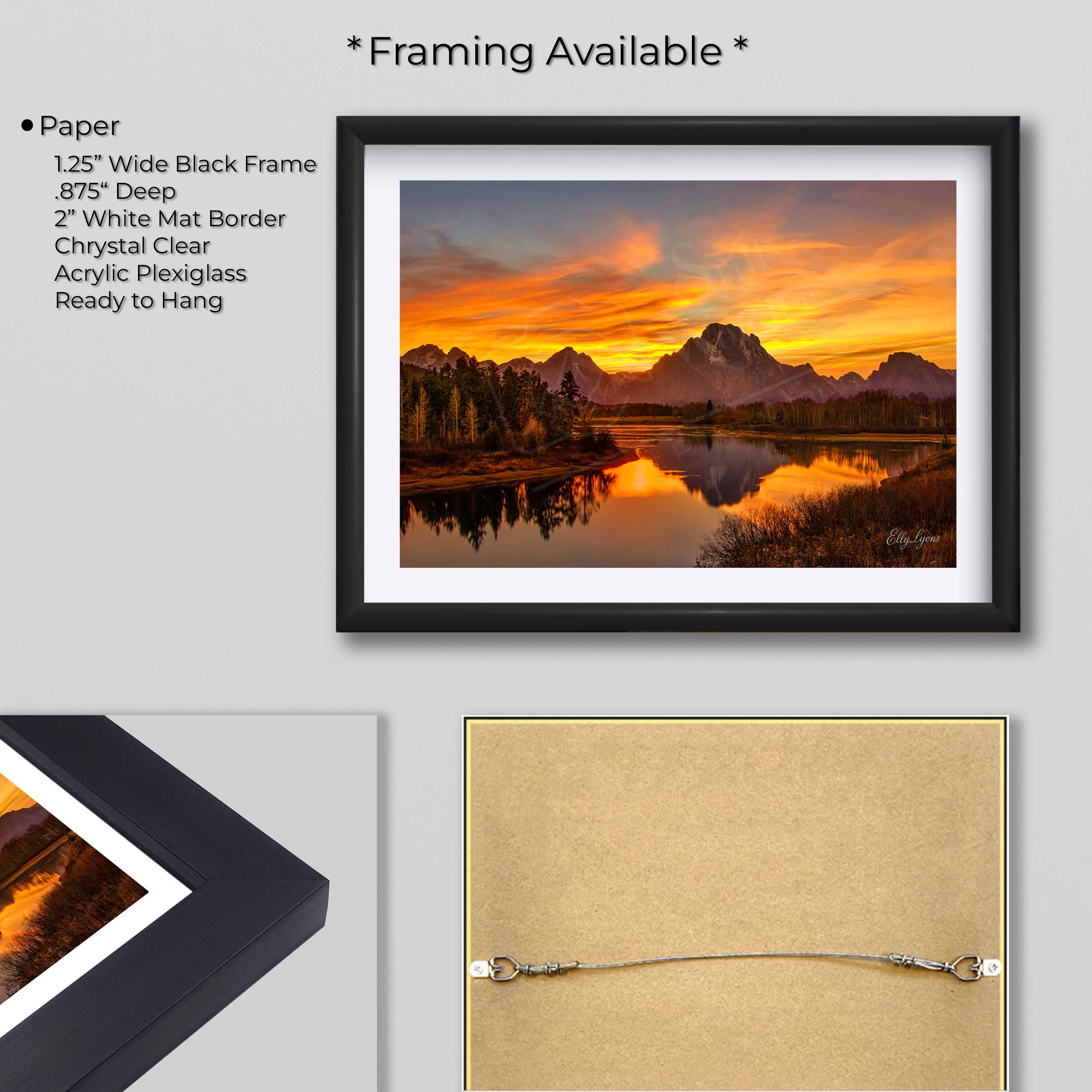 Grand Teton National Park Print – Oxbow Bend Autumn Sunset Decor