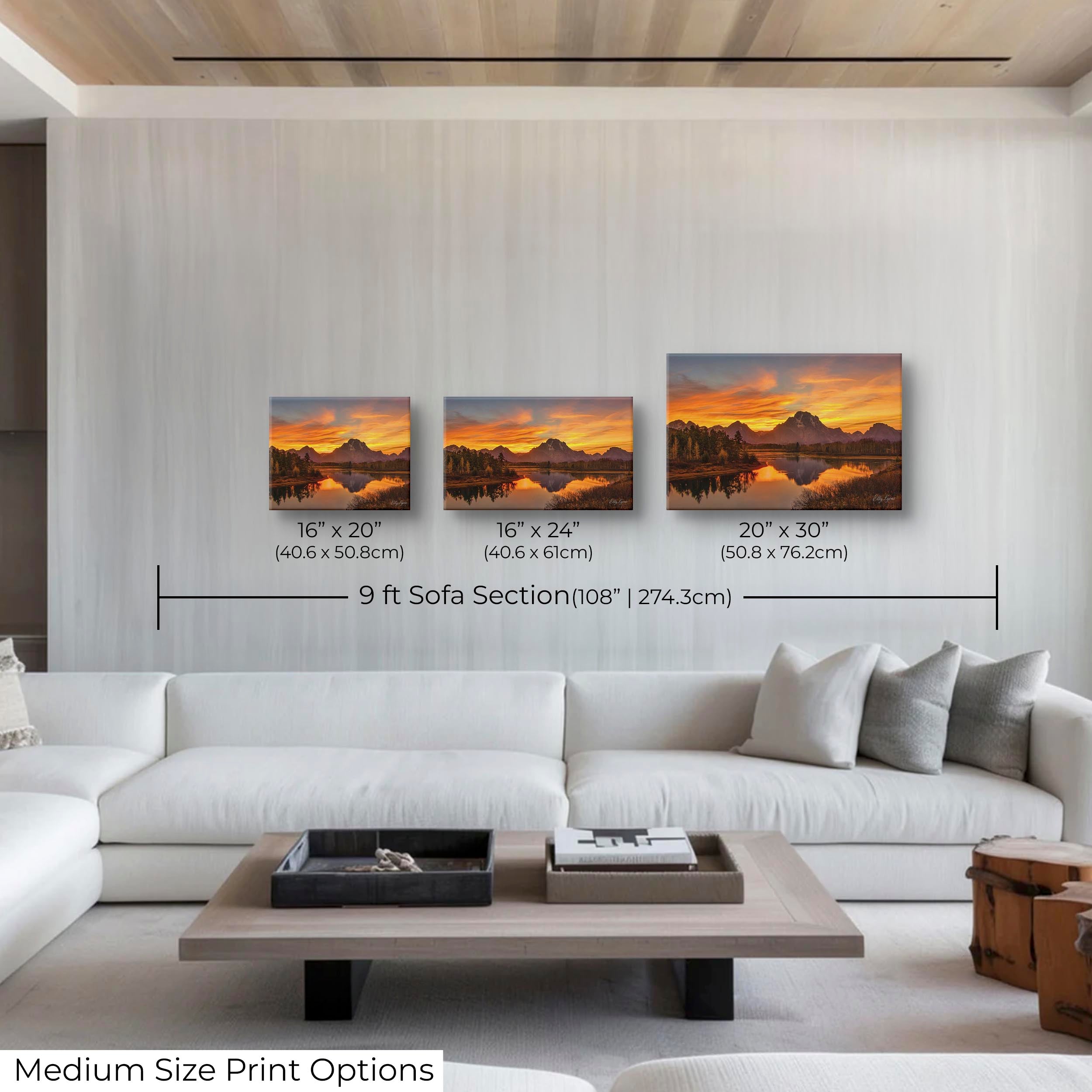 Grand Teton National Park Print – Oxbow Bend Autumn Sunset Decor