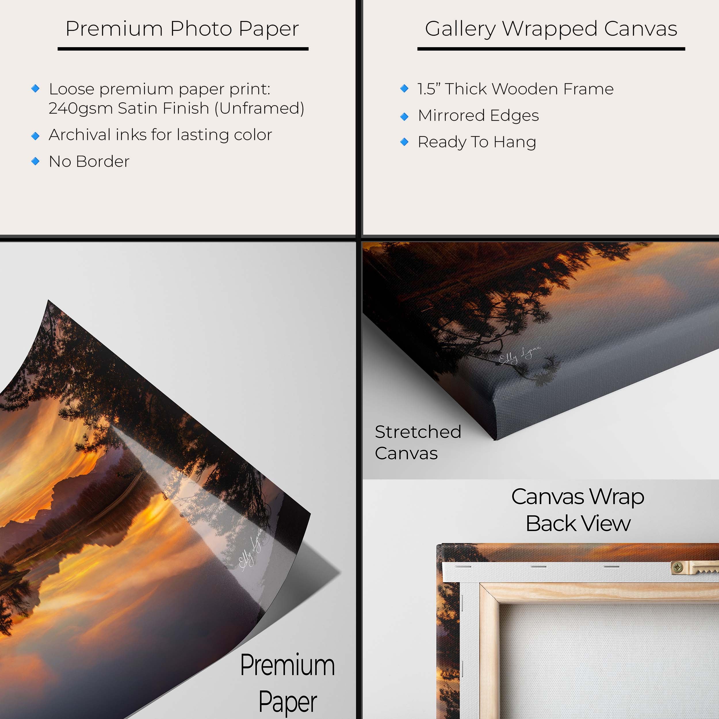 "Heaven's Farewell" - Grand Teton Sunset Reflection Fine Art Print