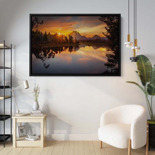 "Heaven's Farewell" - Grand Teton Sunset Reflection Fine Art Print