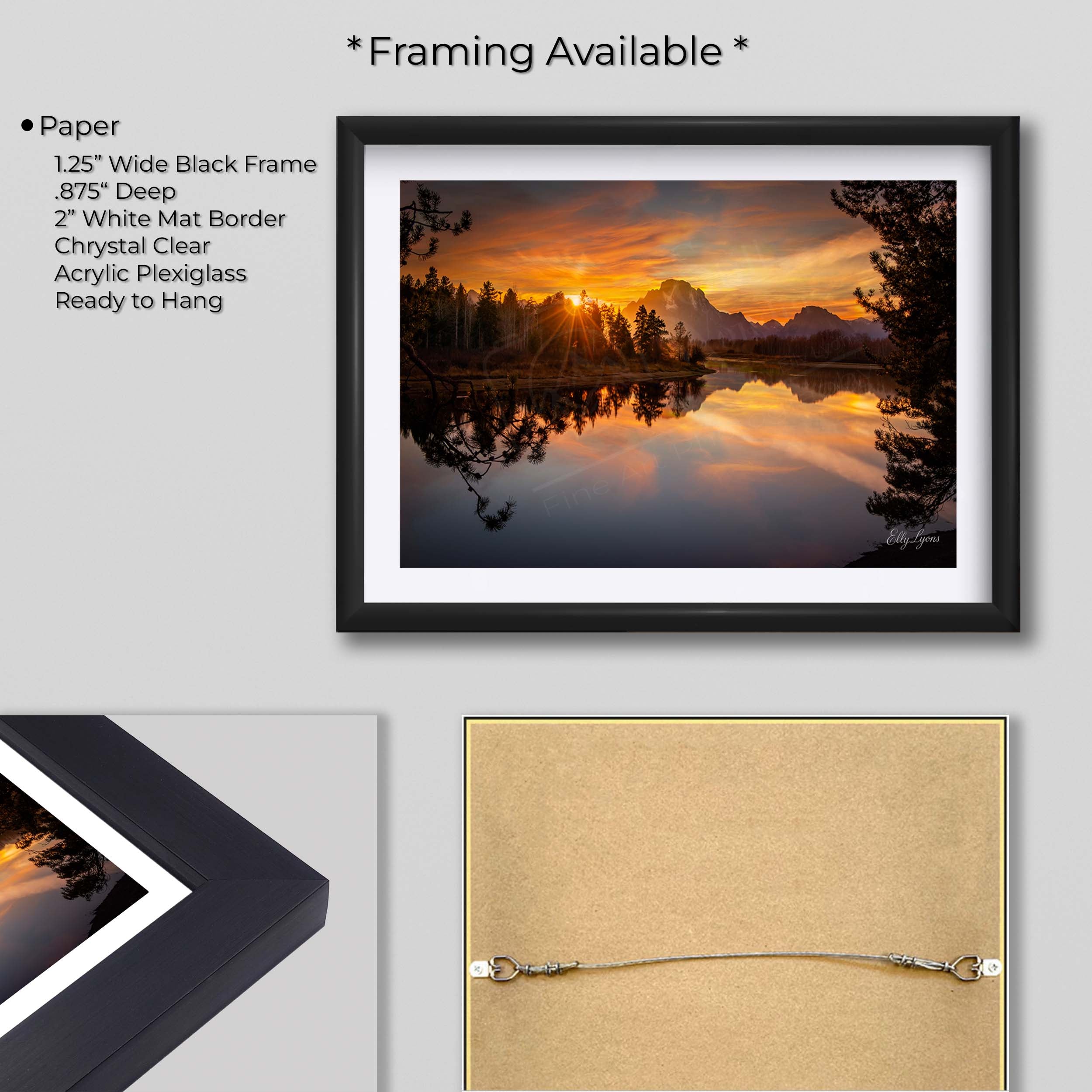 Grand Teton Sunset Reflection Print - "Heaven's Farewell"