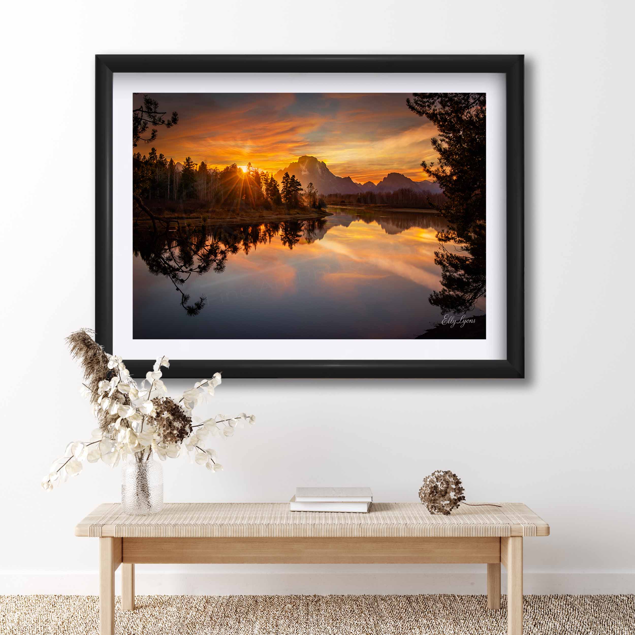 Grand Teton Sunset Reflection Print - "Heaven's Farewell"