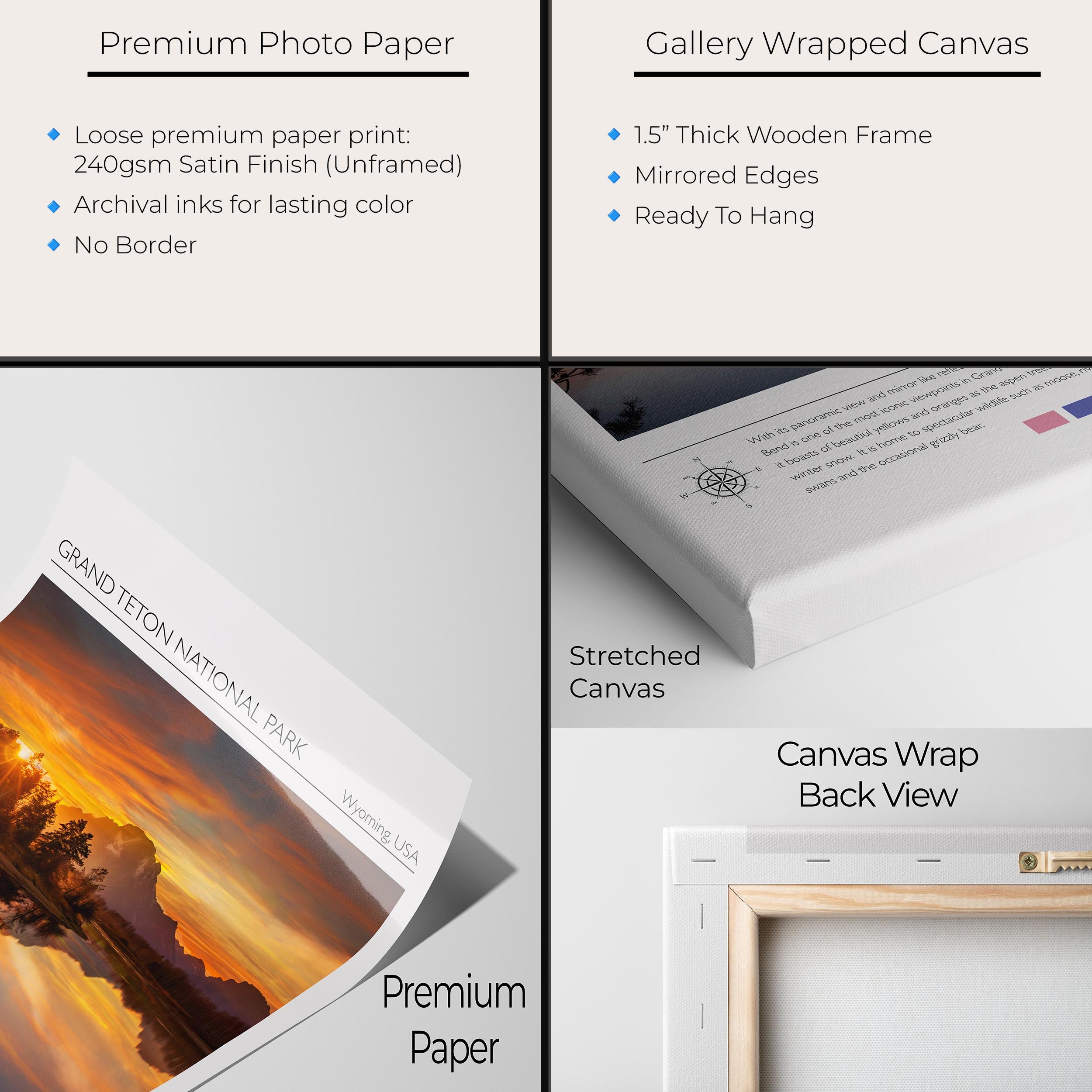 Grand Teton National Park Poster - Oxbow Bend Snake River Travel Art