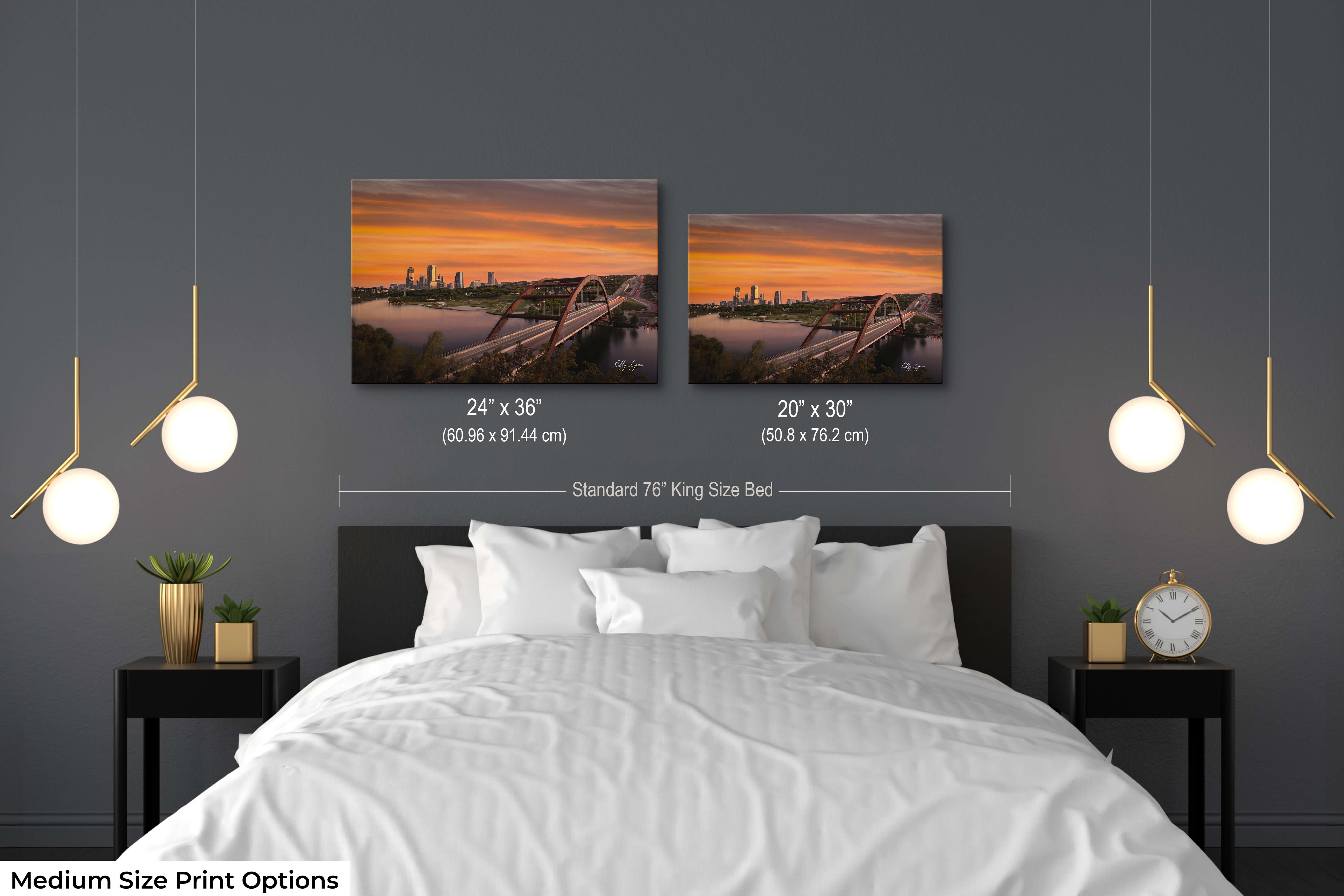 Pennybacker Bridge Art – Austin Skyline Print | Scenic Texas Sunset Wall Art