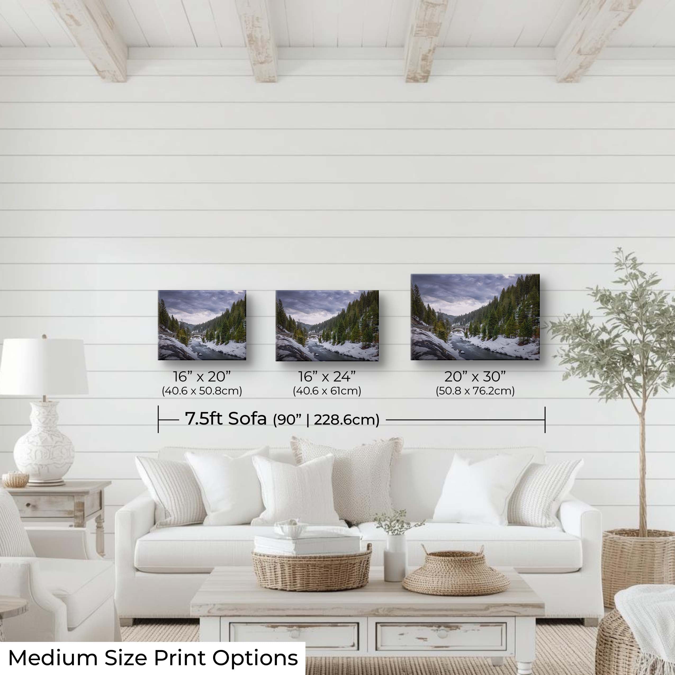Rainbow Bridge Idaho Art Print – Historic McCall Winter River Landscape