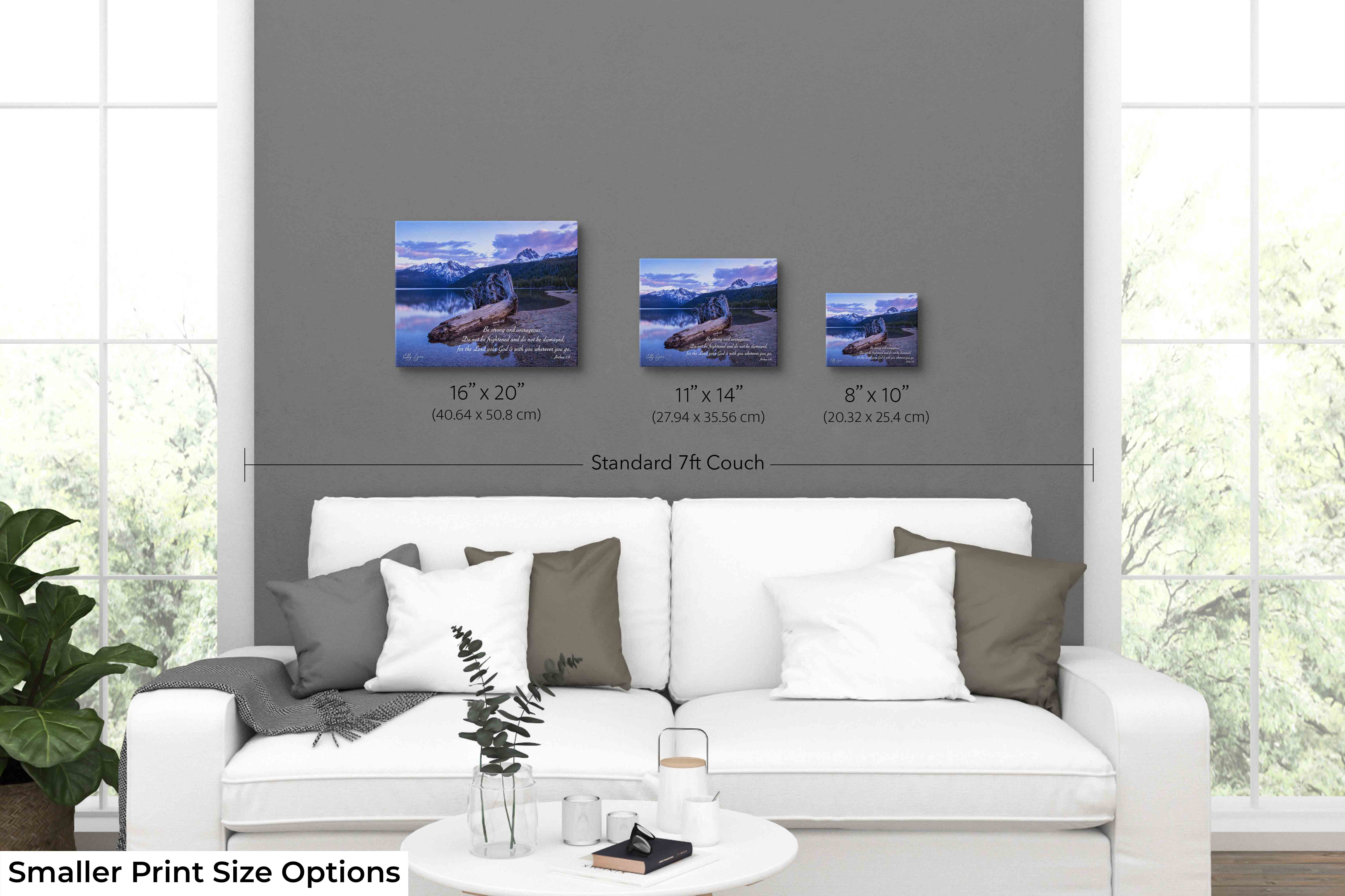 Faith Based Wall Art – Joshua 1 9 Wall Art | Serene Sunset Artwork & Idaho Landscape