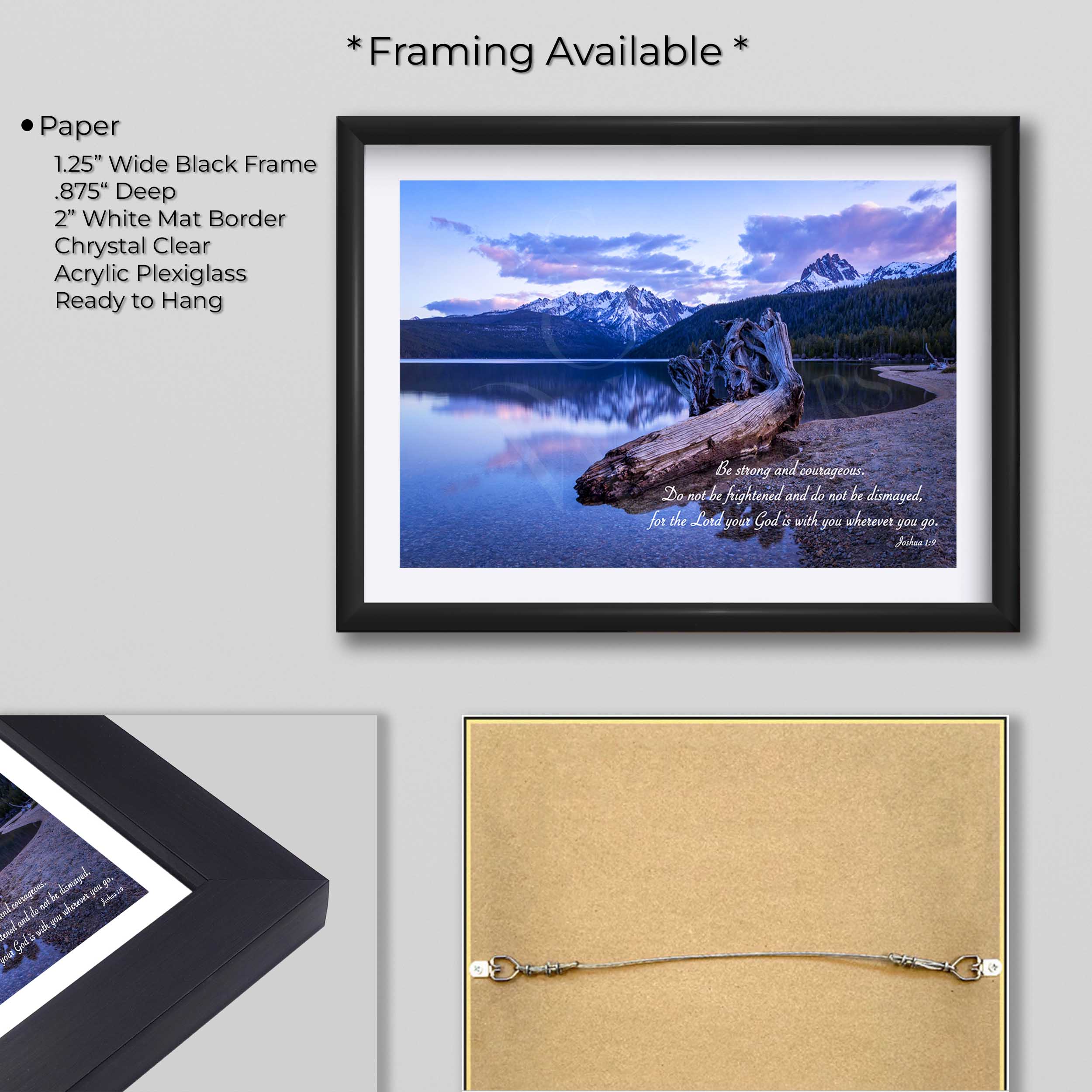 Idaho Landscape Print Featuring Joshua 1:9 Scripture