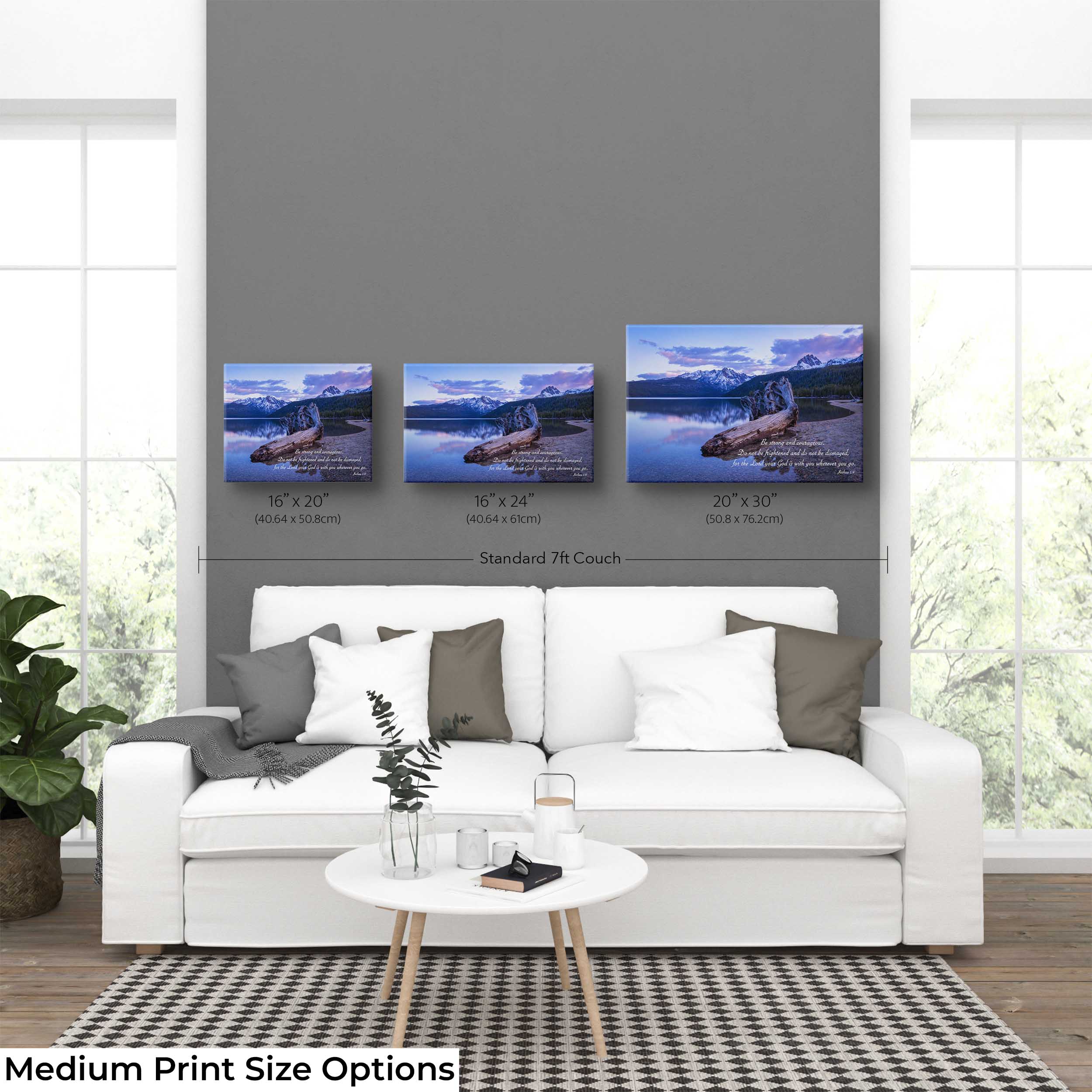 Idaho Landscape Print Featuring Joshua 1:9 Scripture