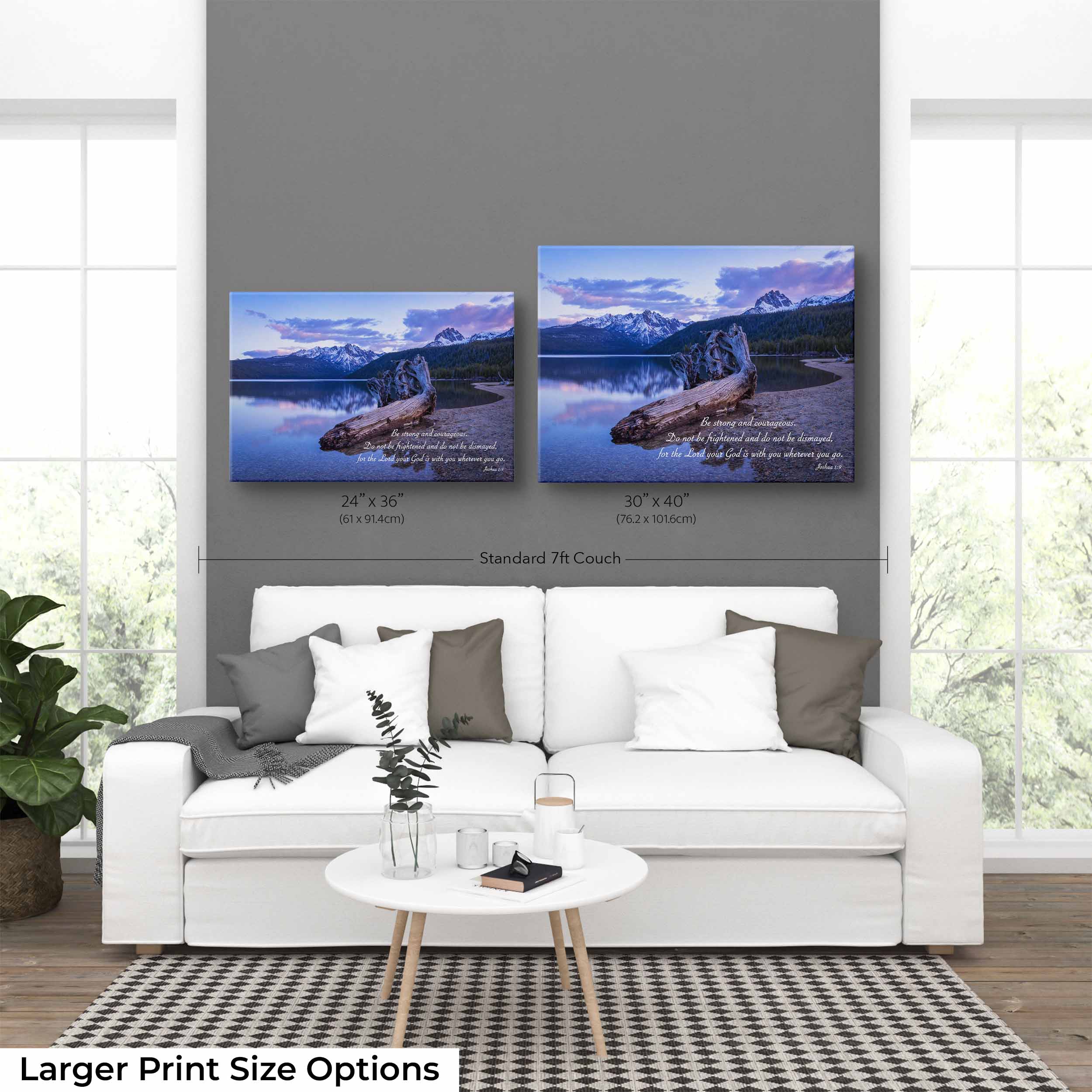 Idaho Landscape Print Featuring Joshua 1:9 Scripture