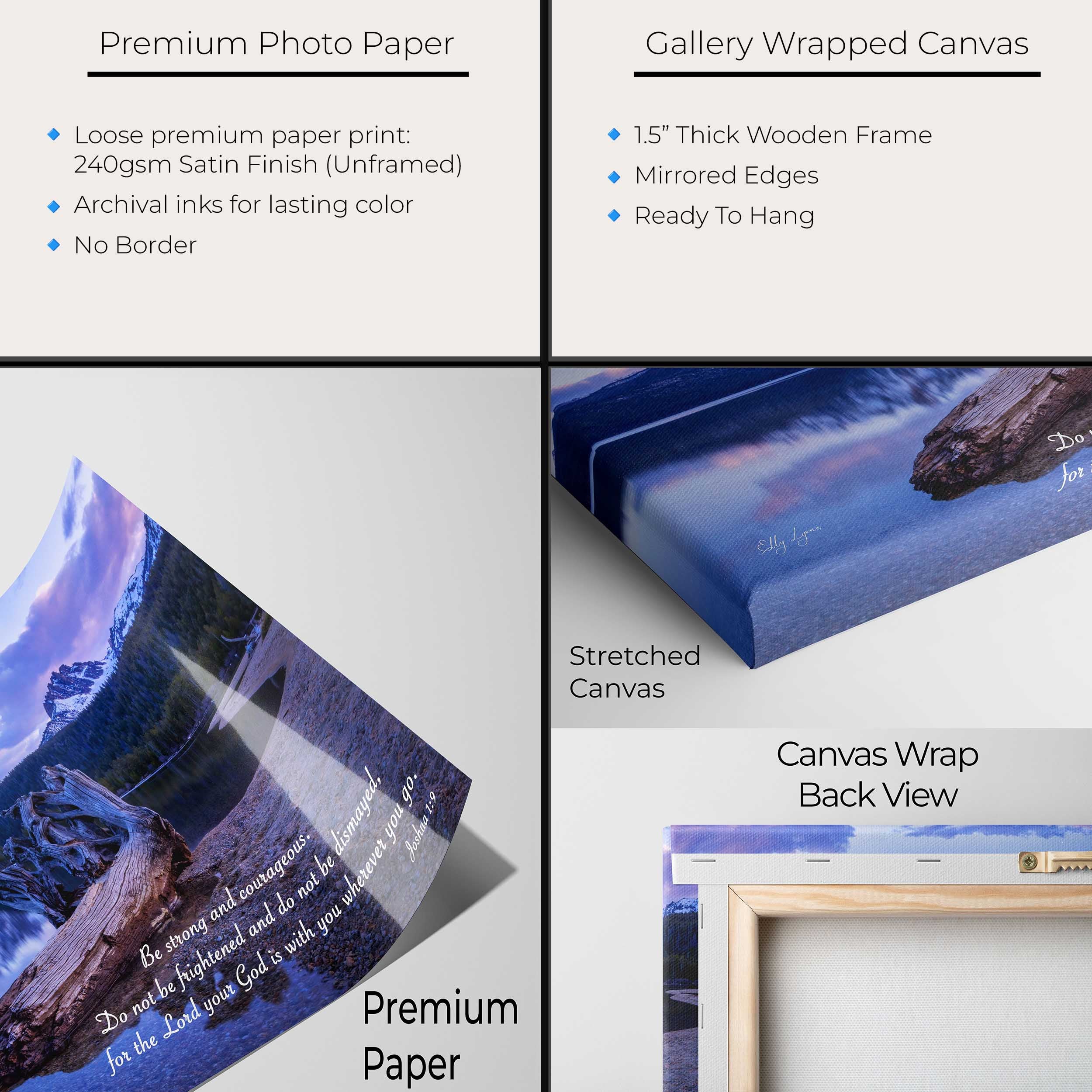 Faith Based Wall Art – Joshua 1 9 Wall Art | Serene Sunset Artwork & Idaho Landscape