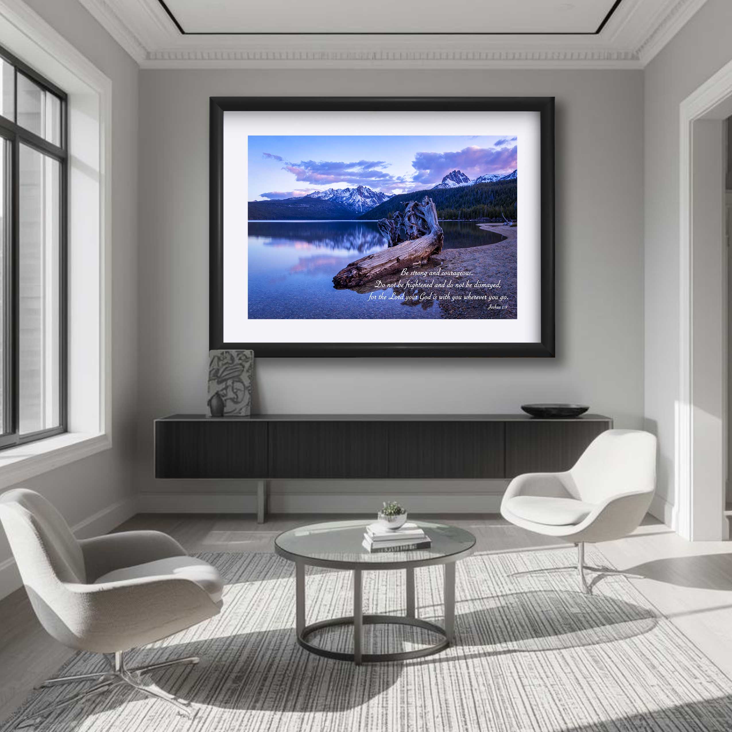 Idaho Landscape Print Featuring Joshua 1:9 Scripture