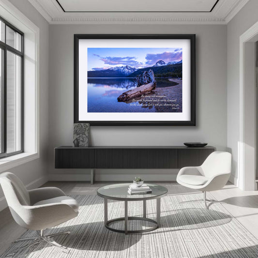 Idaho Landscape Print Featuring Joshua 1:9 Scripture