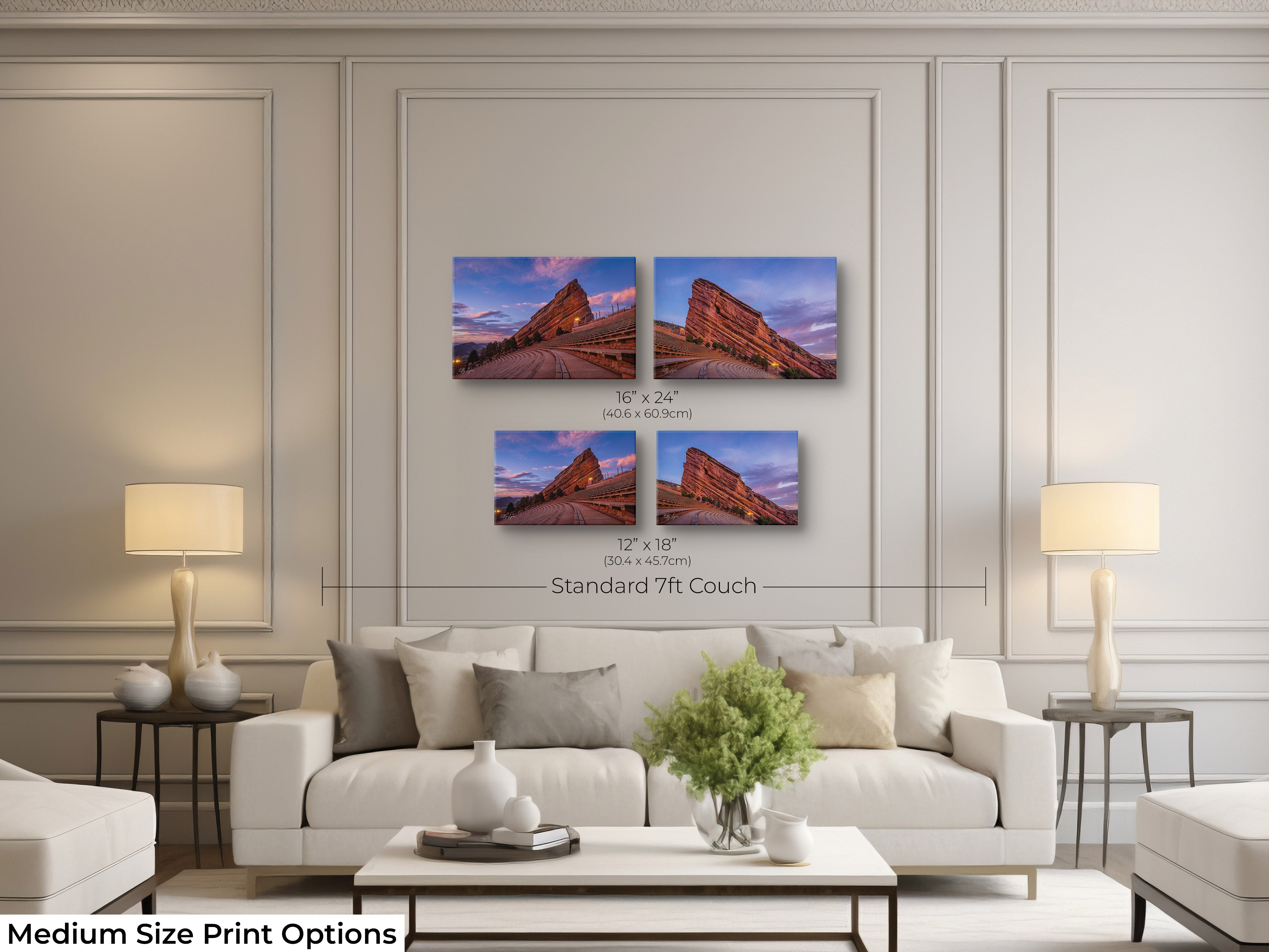 Red Rocks Amphitheatre Art Print Set of 2
