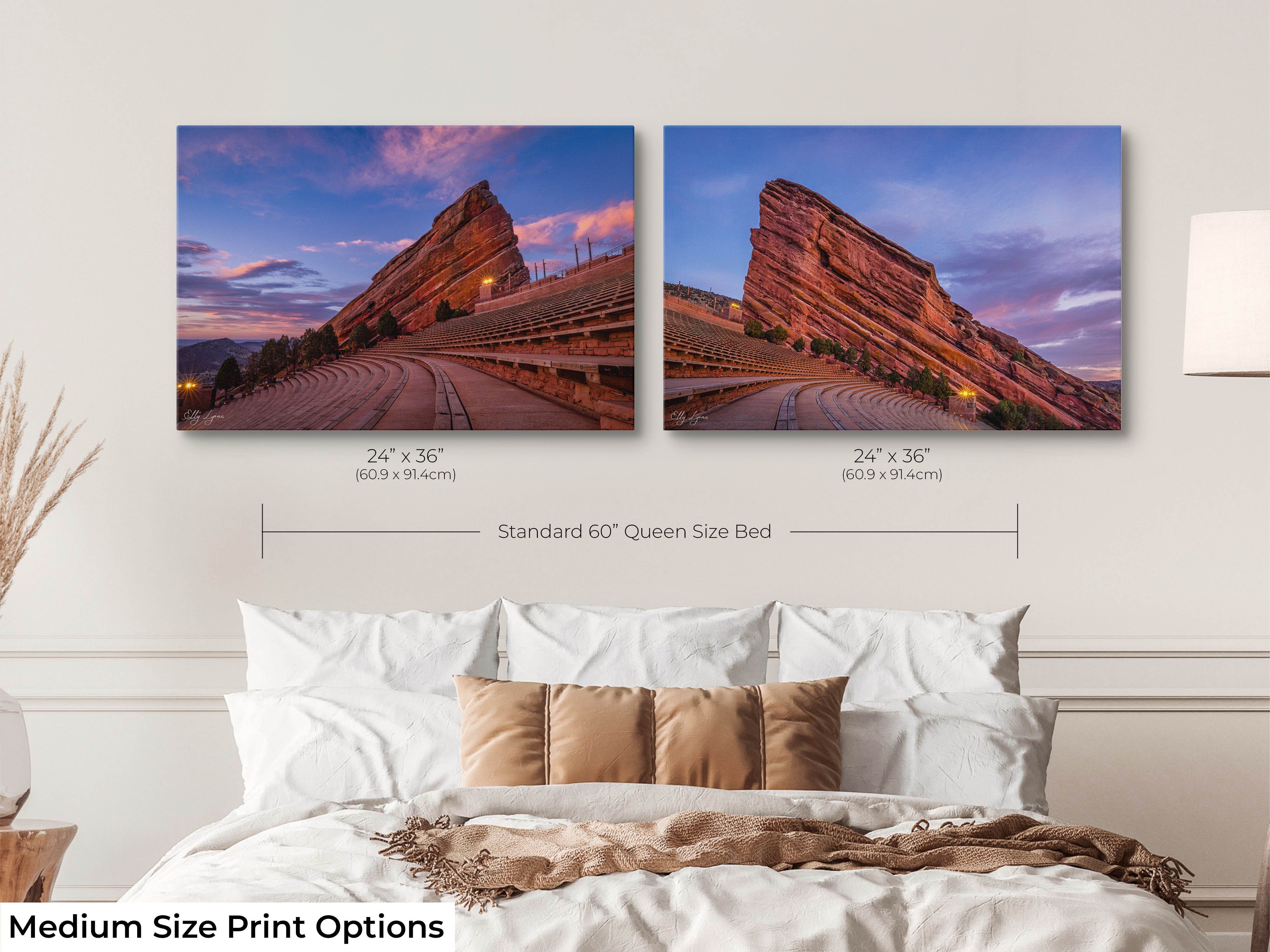 Red Rocks Amphitheatre Art Print Set of 2
