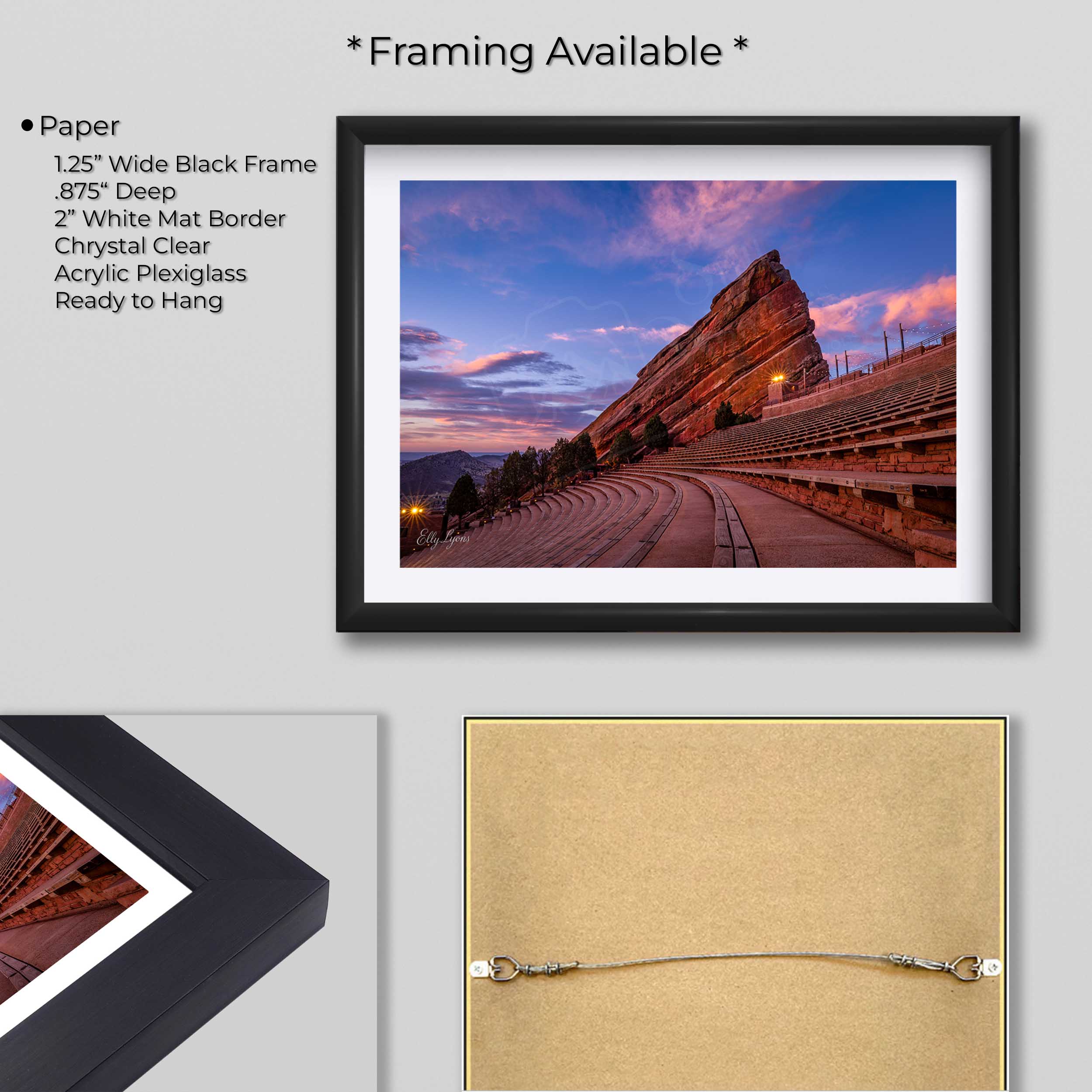 Red Rocks Amphitheatre Sunrise Print – Colorado Landscape Wall Decor