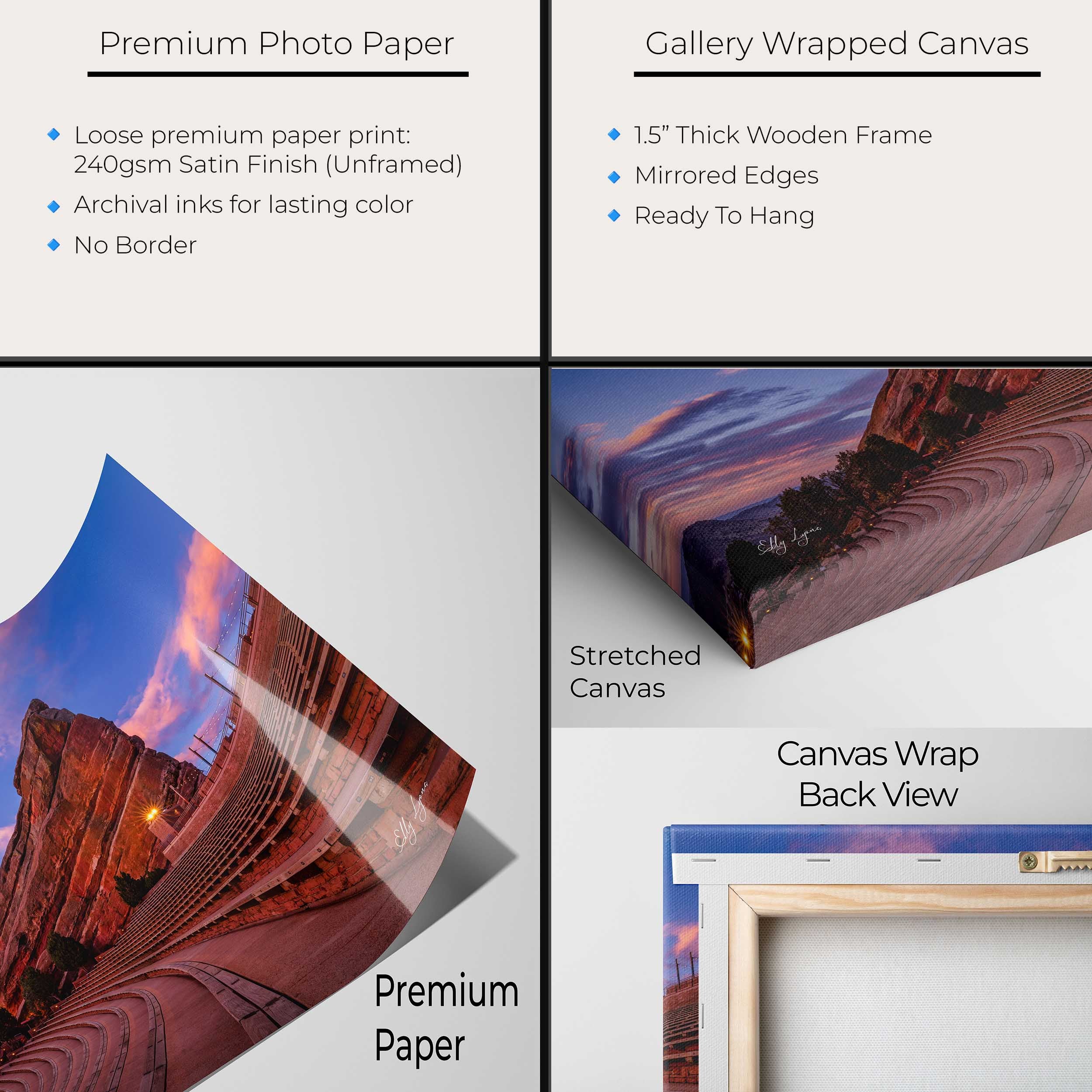 Red Rocks Amphitheatre Art Print Set of 2