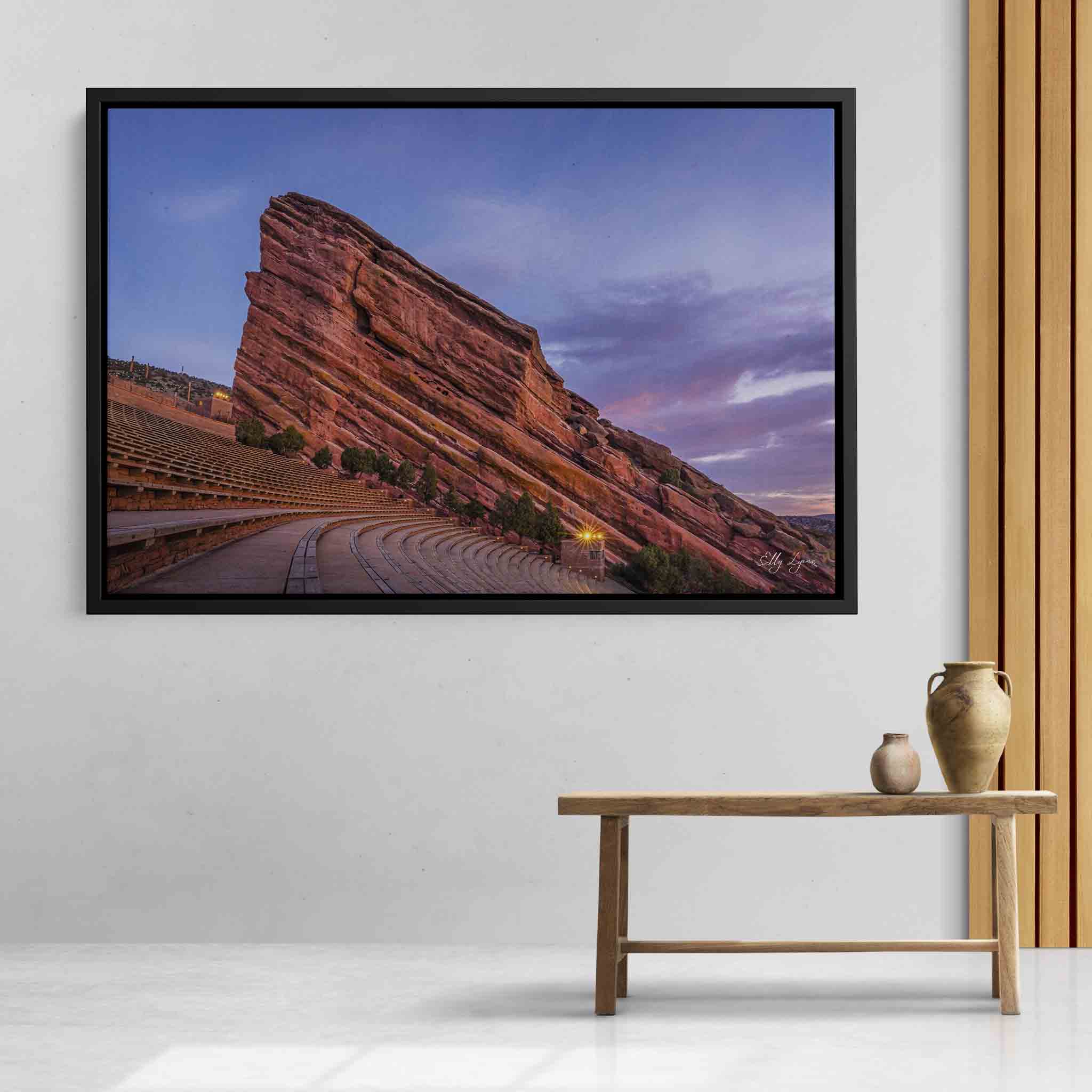 Red Rocks Fine Art Print – Sunrise Amphitheatre Photo | Landscape Wall Decor