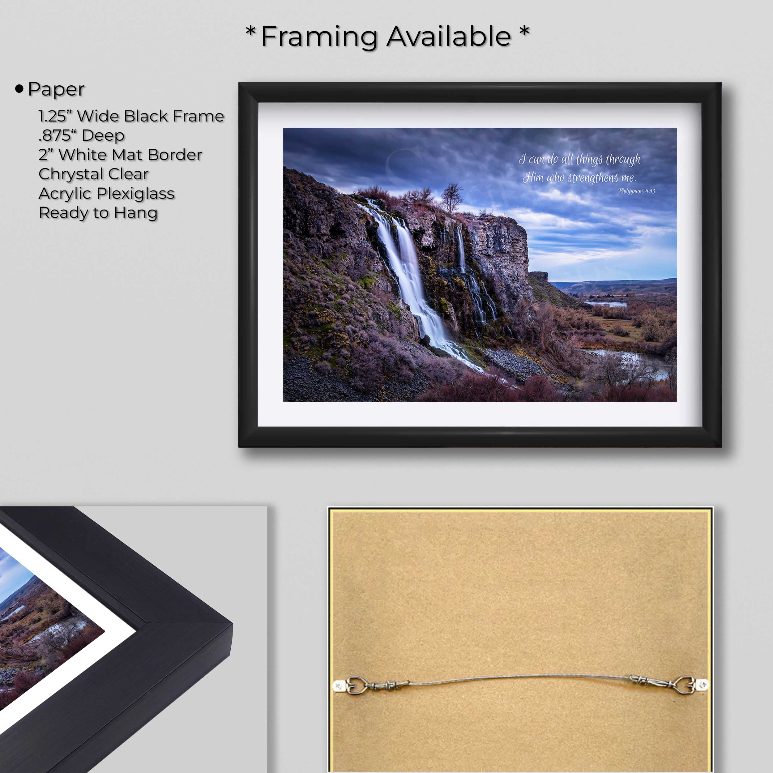 Idaho Waterfall Print – Ritter Island Landscape Wall Decor
