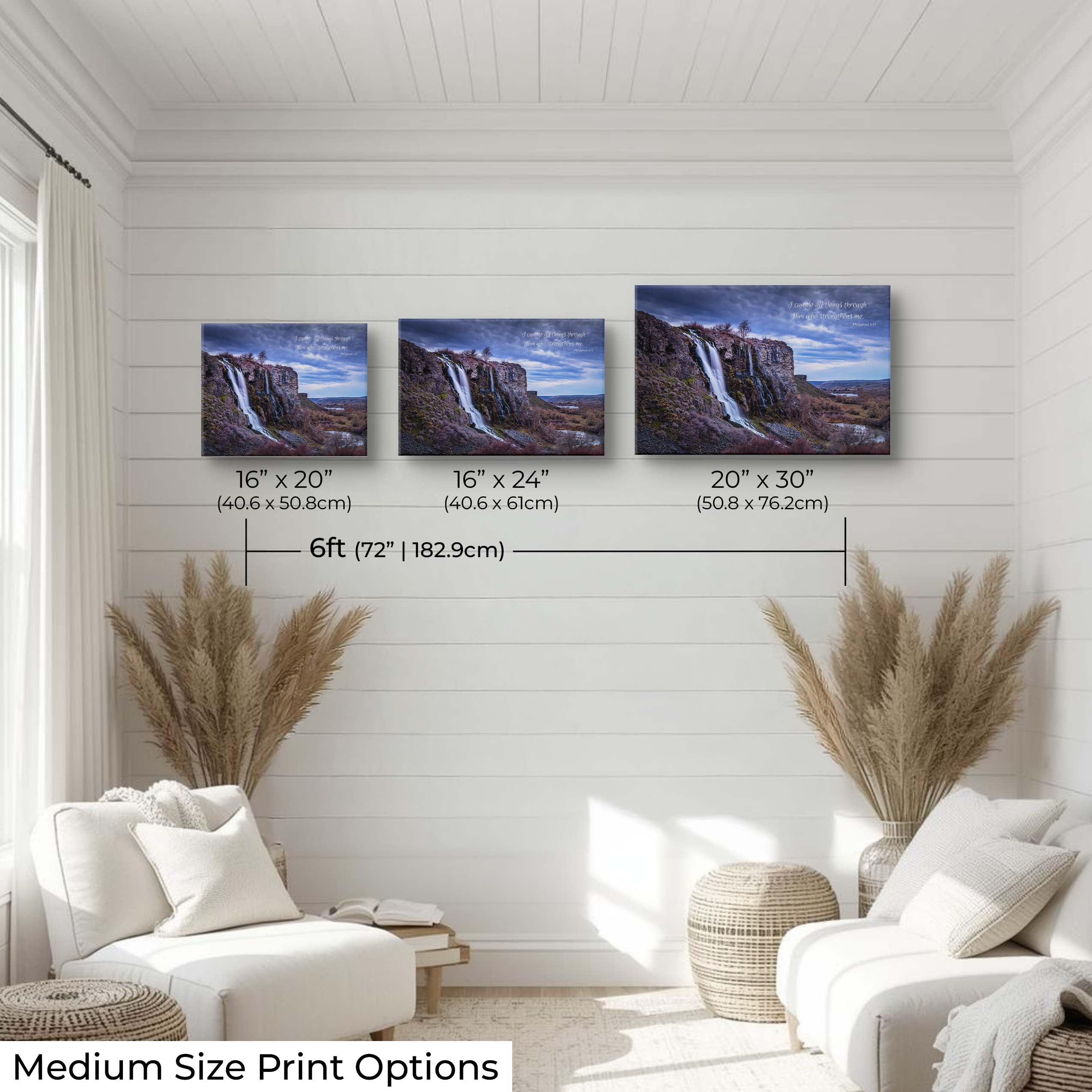 Idaho Waterfall Print – Ritter Island Landscape Wall Decor