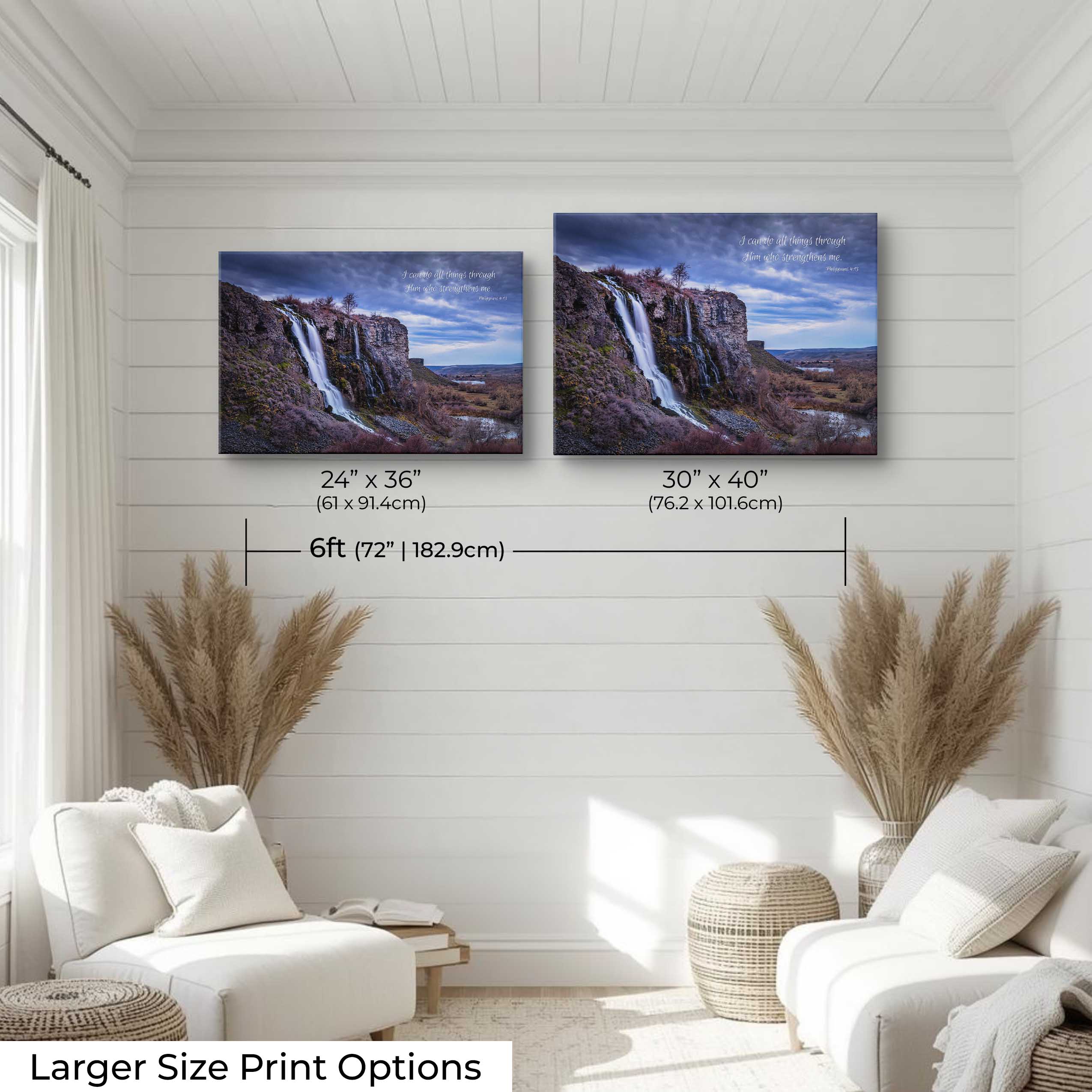 Idaho Waterfall Print – Ritter Island Landscape Wall Decor
