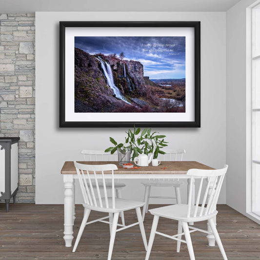 Idaho Waterfall Print – Ritter Island Landscape Wall Decor