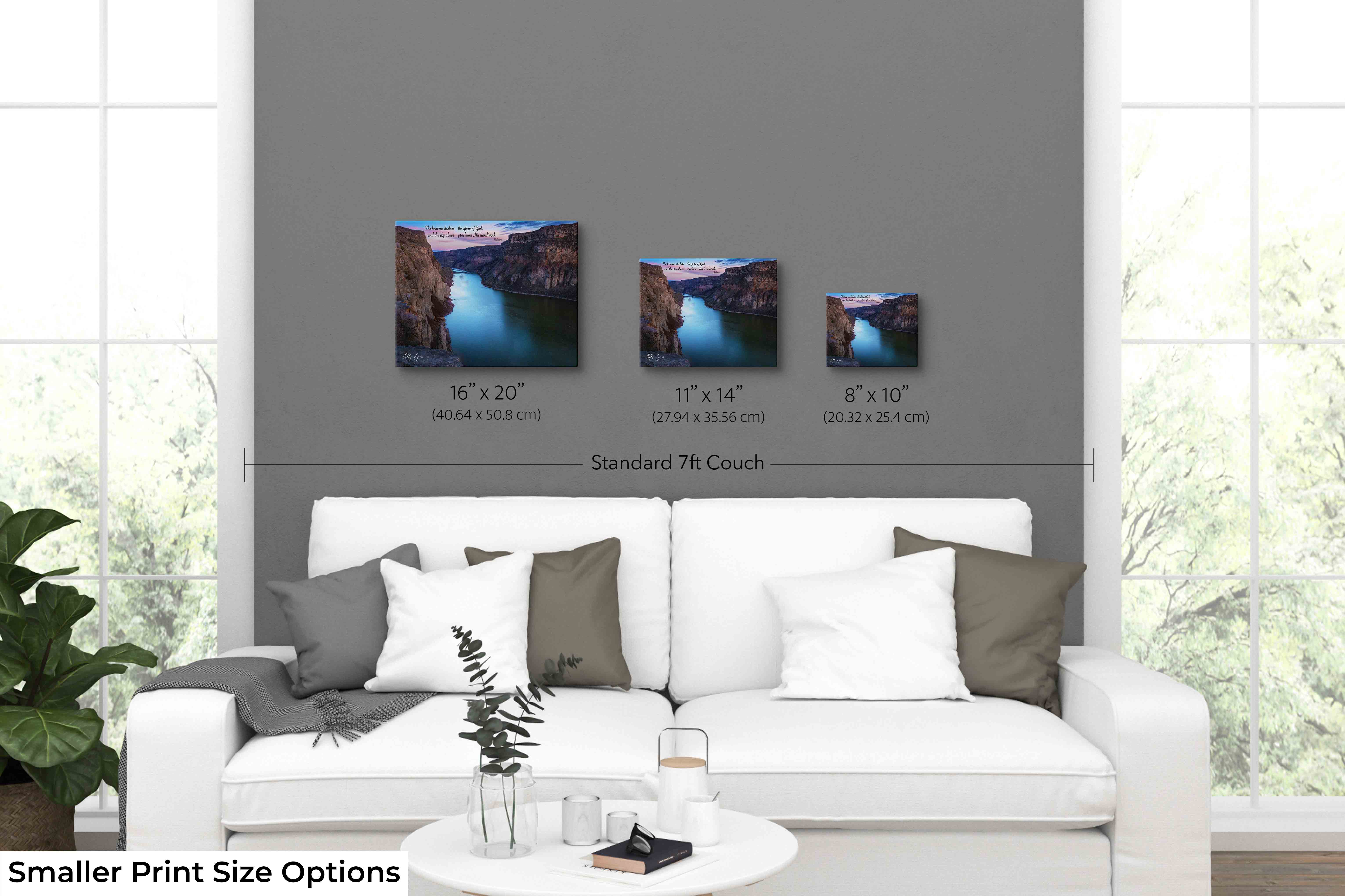 Snake River Canyon Art – Serene Landscape Fine Art Print Inspired by Psalm 19