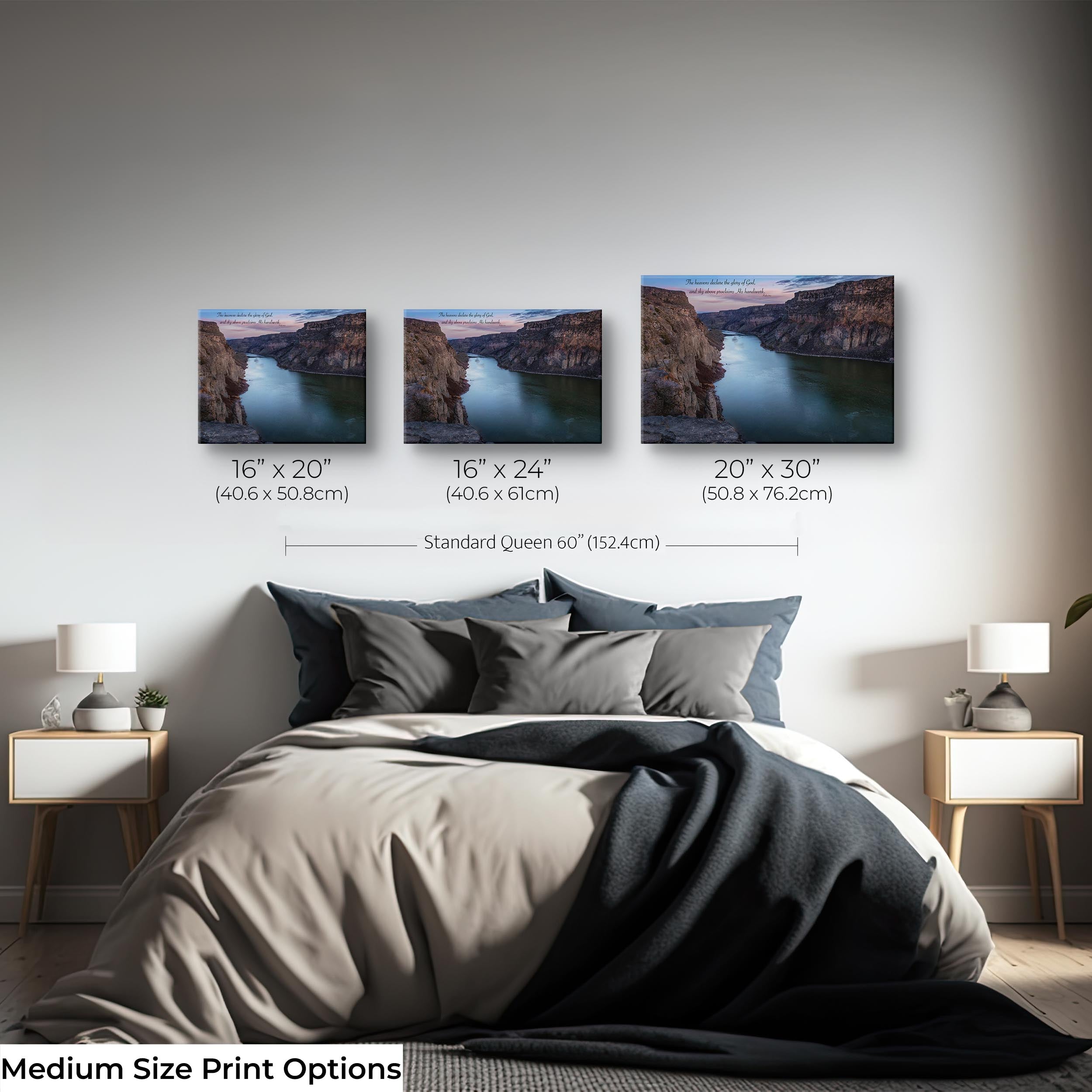 Snake River Canyon Print Featuring Psalm 19:1 Scripture