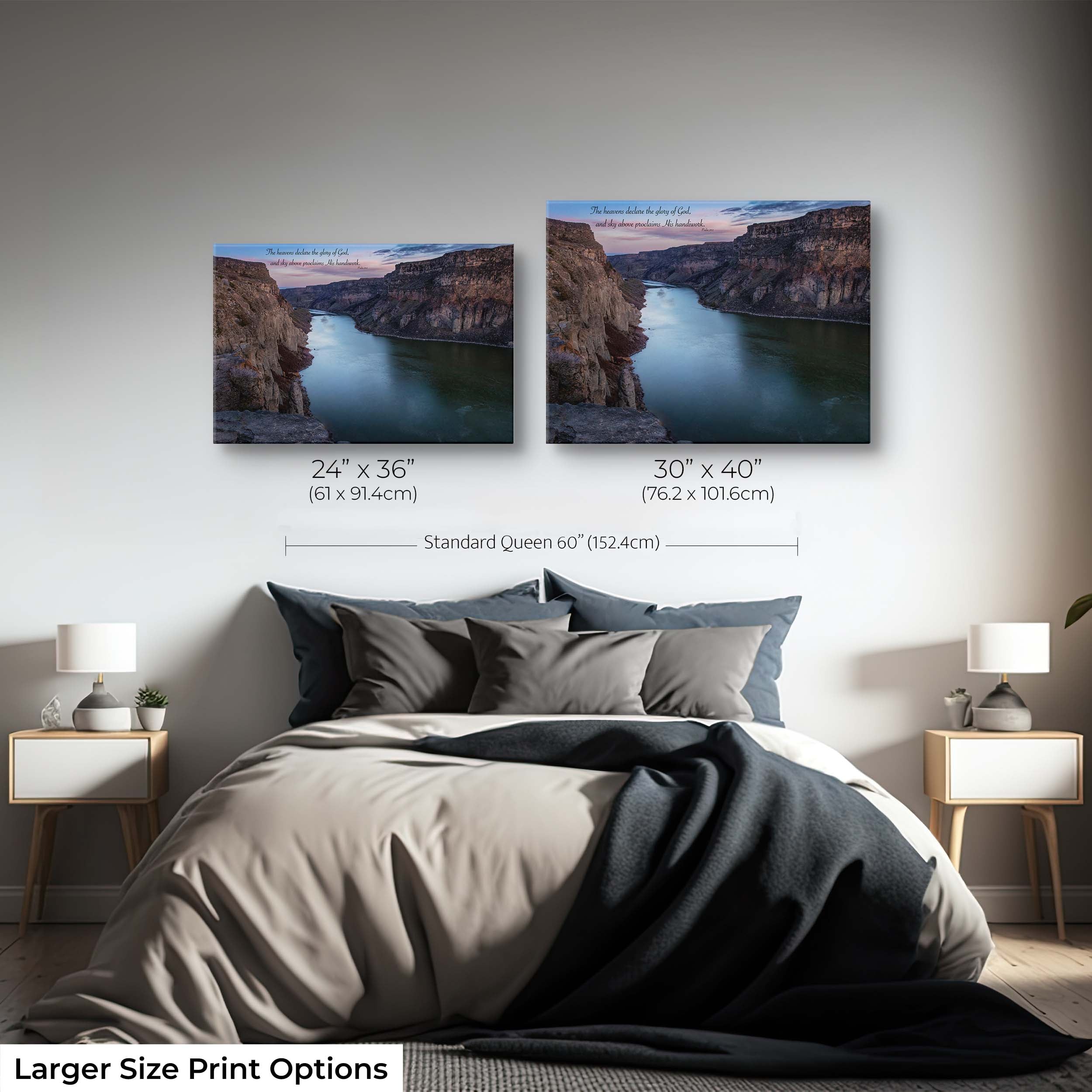 Snake River Canyon Print Featuring Psalm 19:1 Scripture