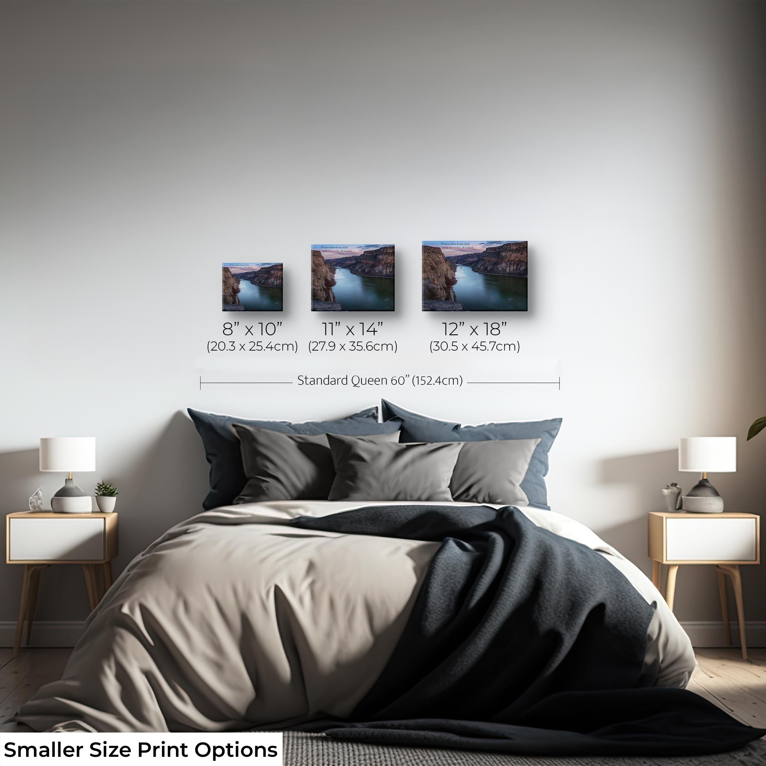 Snake River Canyon Print Featuring Psalm 19:1 Scripture