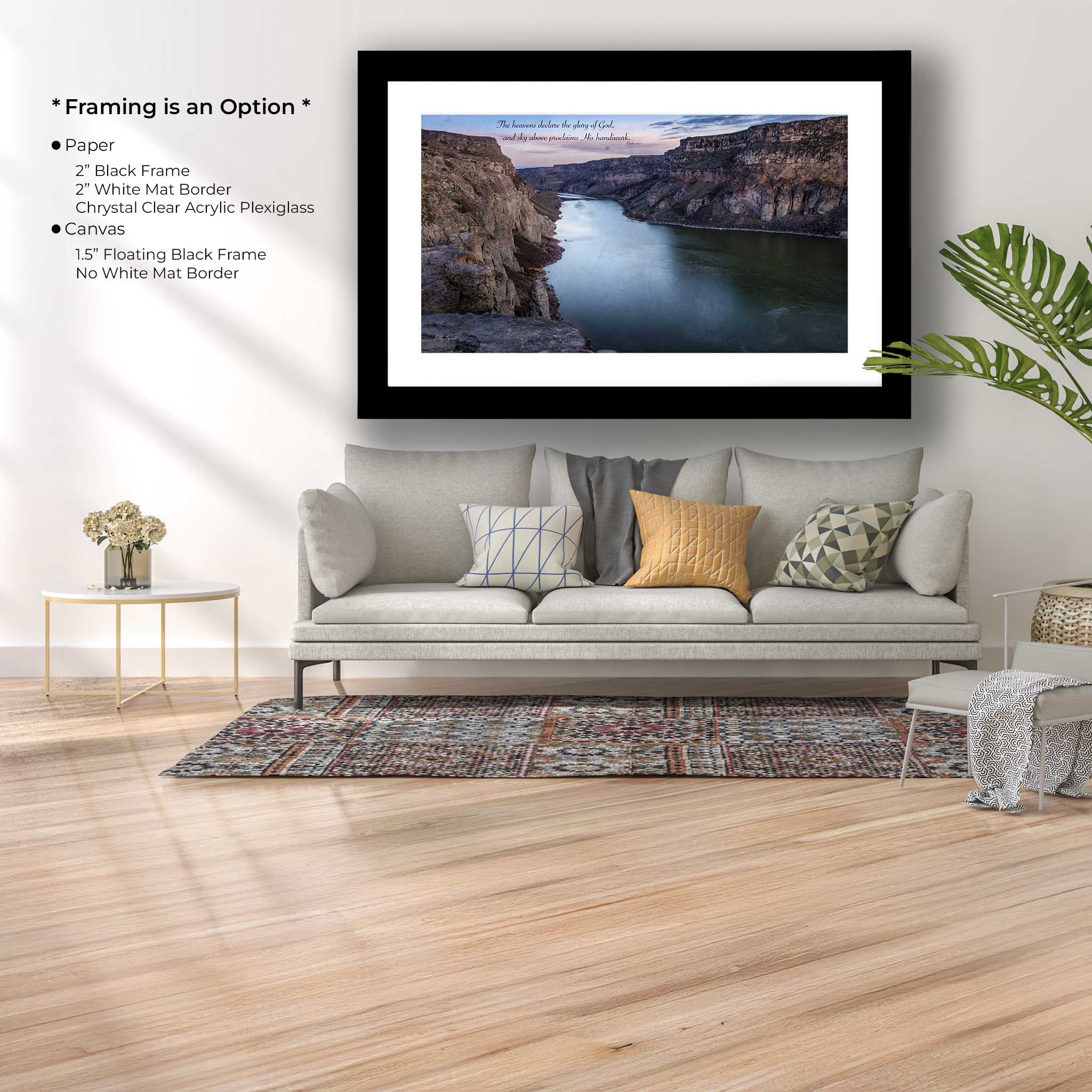 Snake River Canyon Art – Serene Landscape Fine Art Print Inspired by Psalm 19