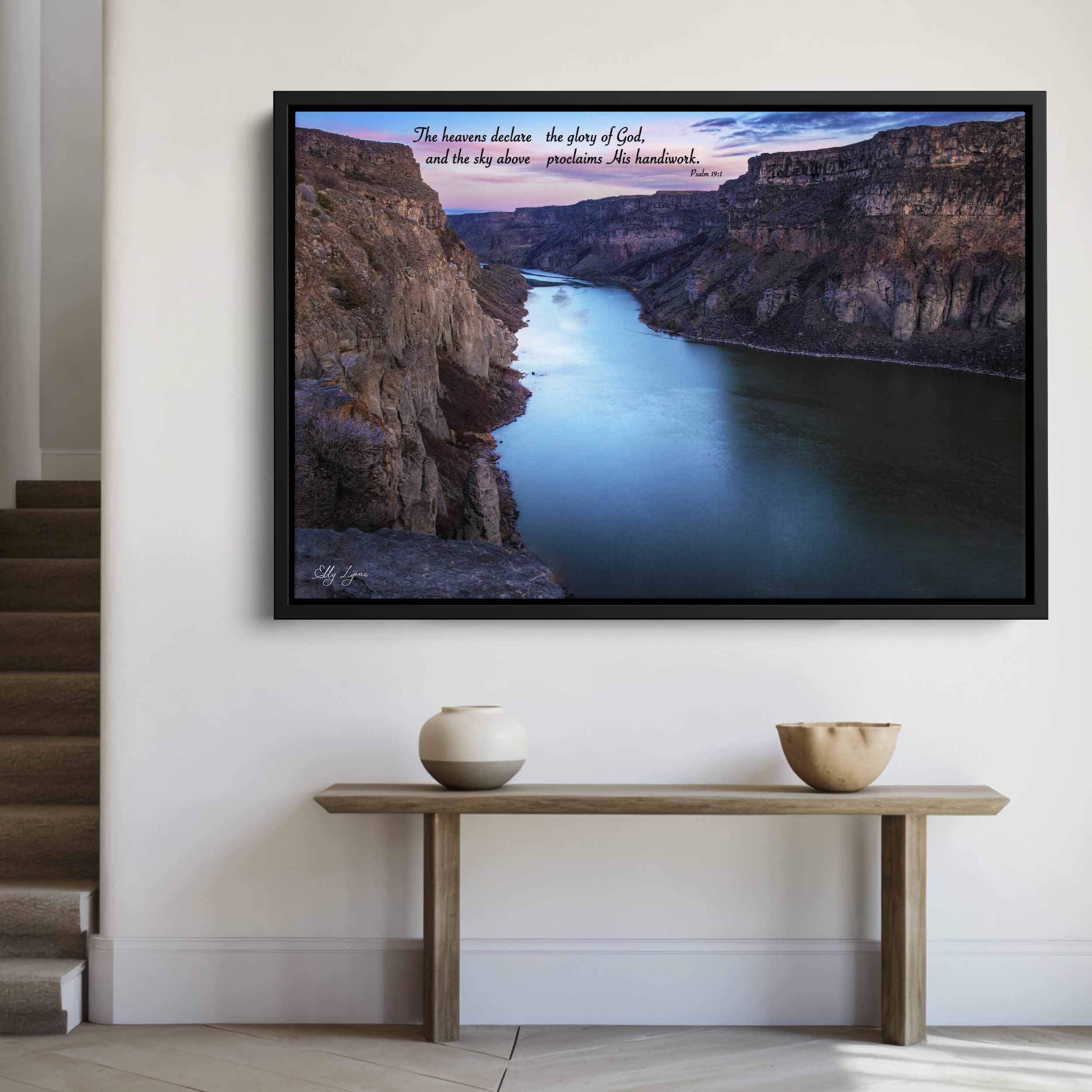 Snake River Canyon Art – Serene Landscape Fine Art Print Inspired by Psalm 19