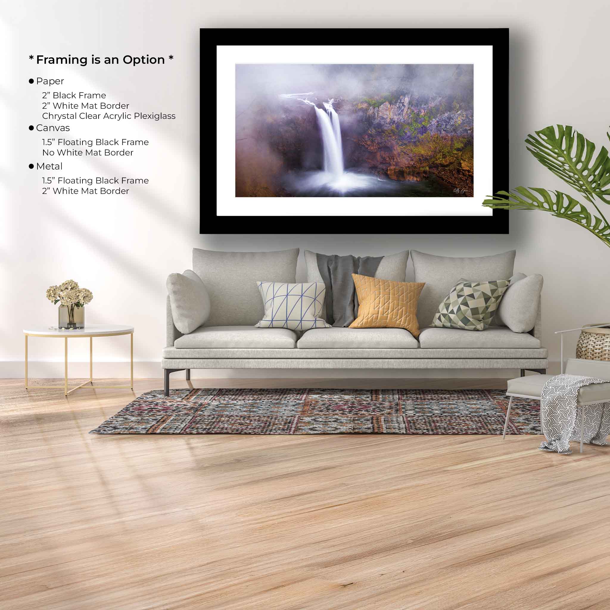 Snoqualmie Falls Art Print – Fine Art Print of Sunrise Landscape Waterfall Decor