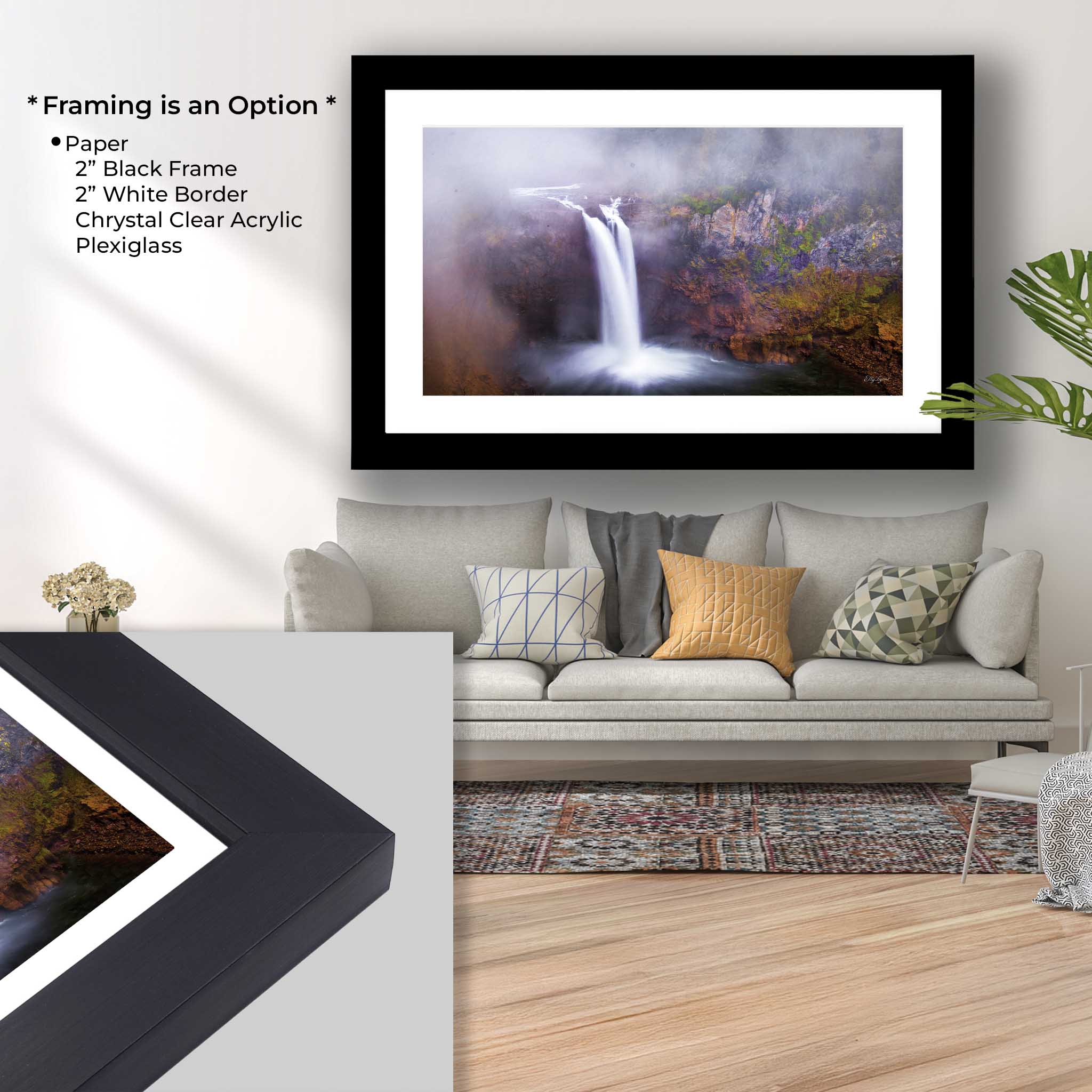 Snoqualmie Falls Art Print – Fine Art Print of Sunrise Landscape Waterfall Decor