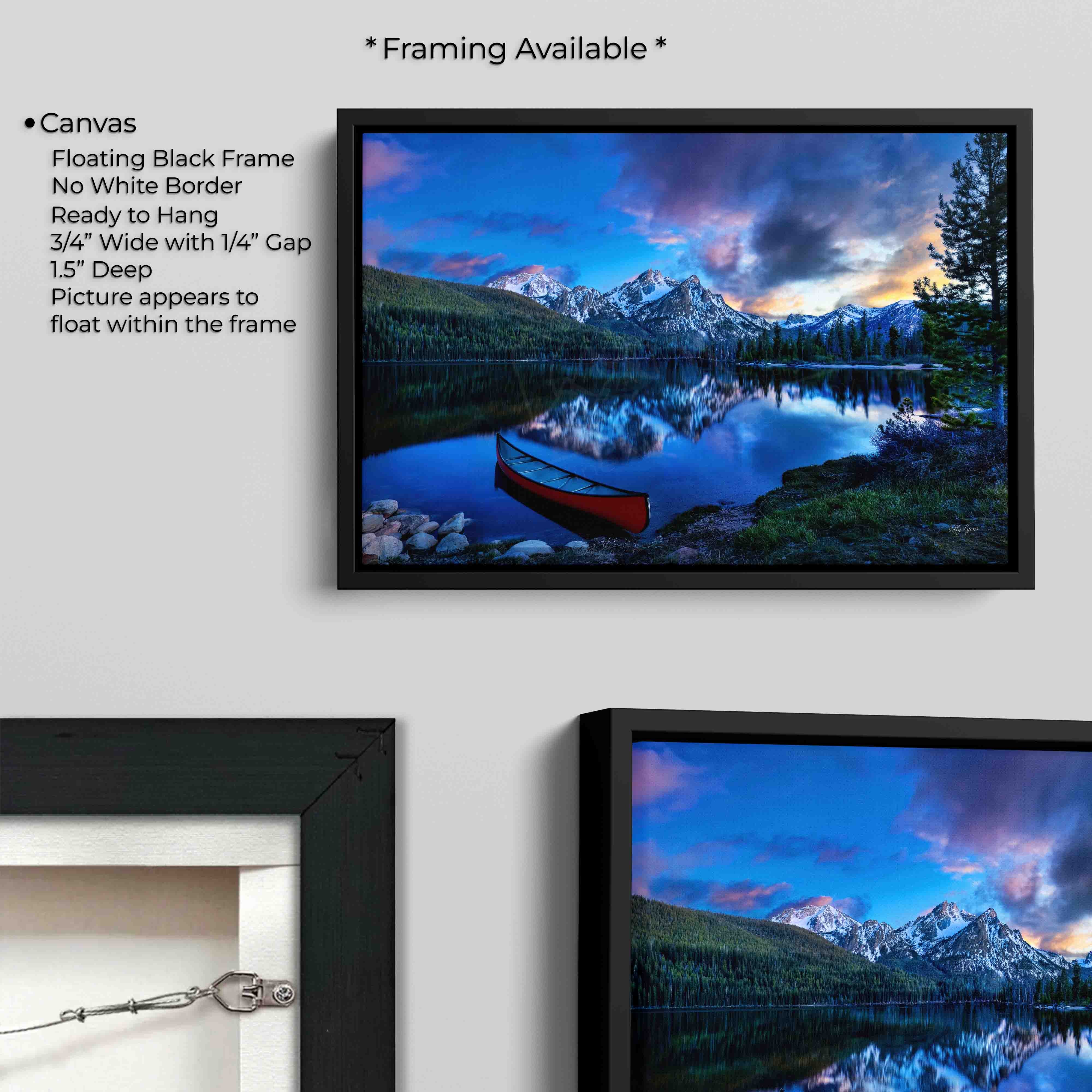 Stanley Lake Sunset Print - "The Majesty Remains"