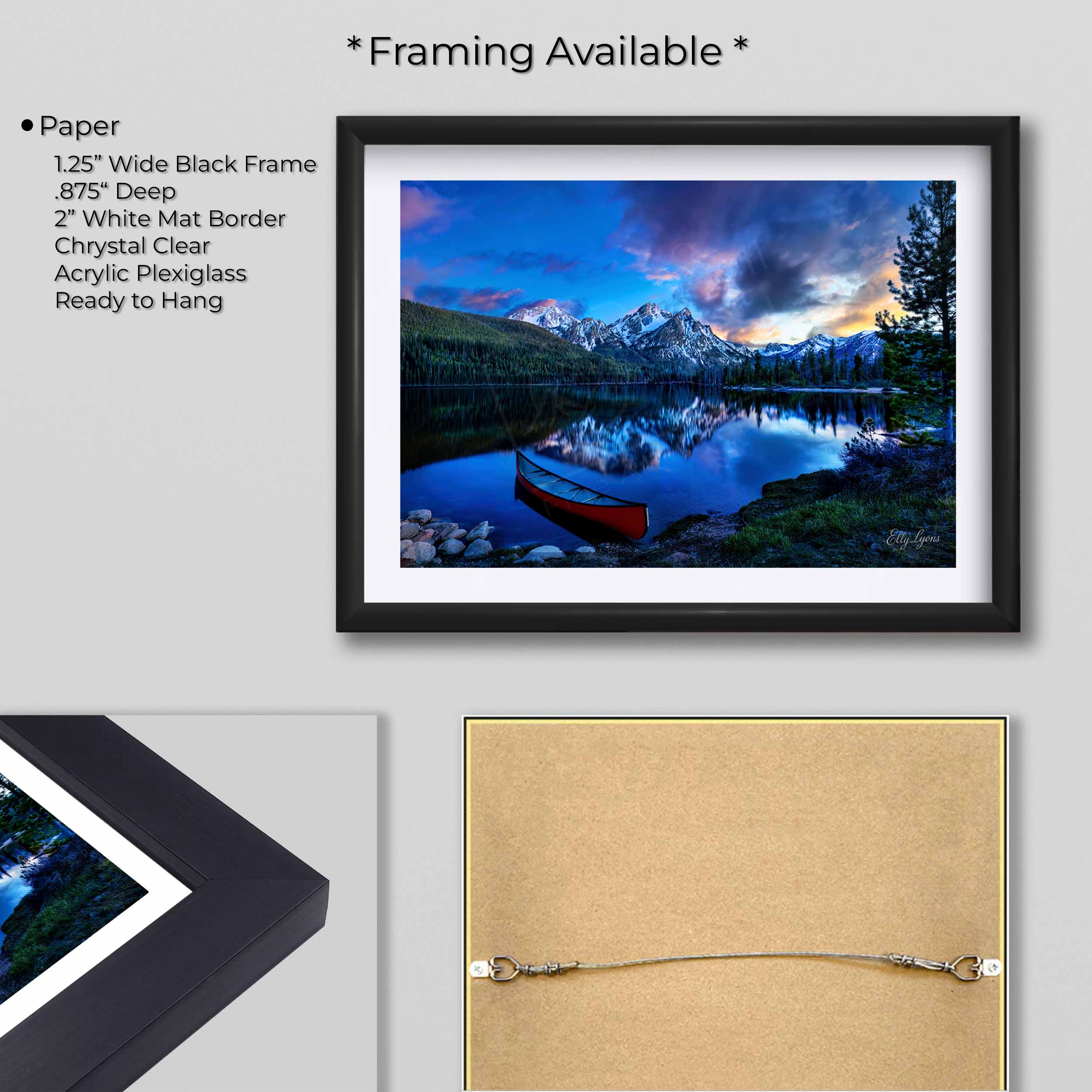 Stanley Lake Sunset Print - "The Majesty Remains"