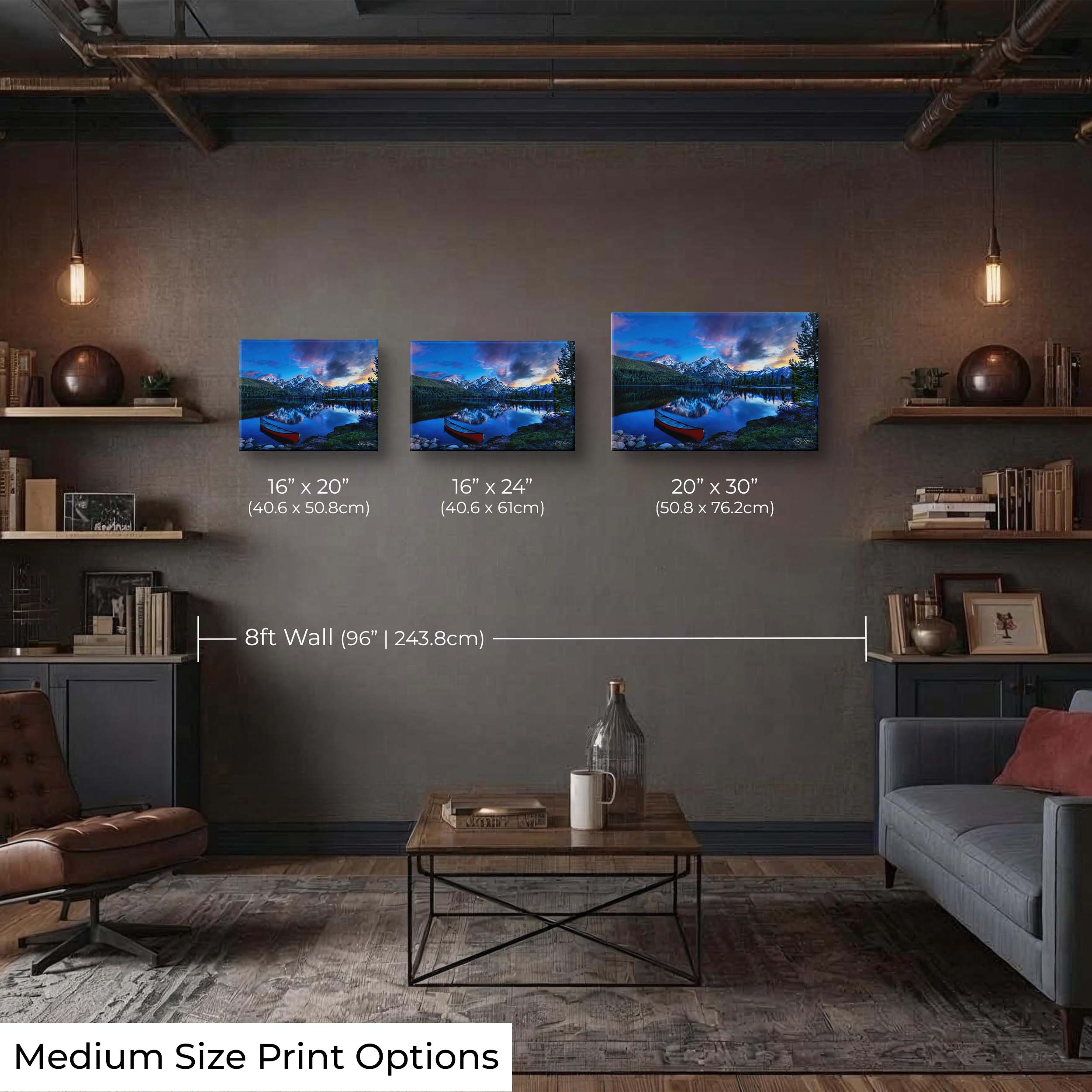 Stanley Lake Sunset Print - "The Majesty Remains"