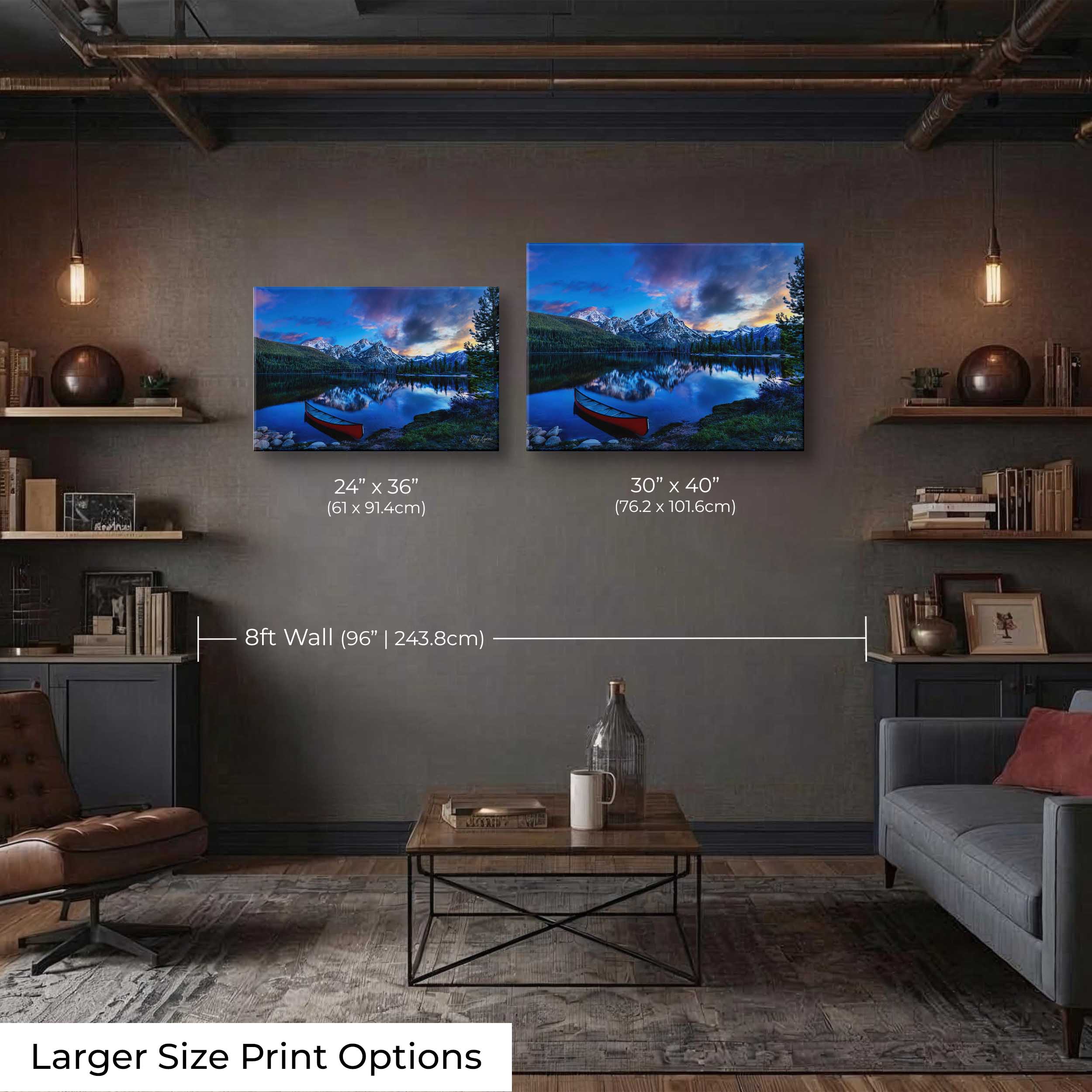 Stanley Lake Sunset Print - "The Majesty Remains"