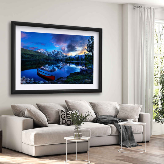 Stanley Lake Sunset Print - "The Majesty Remains"