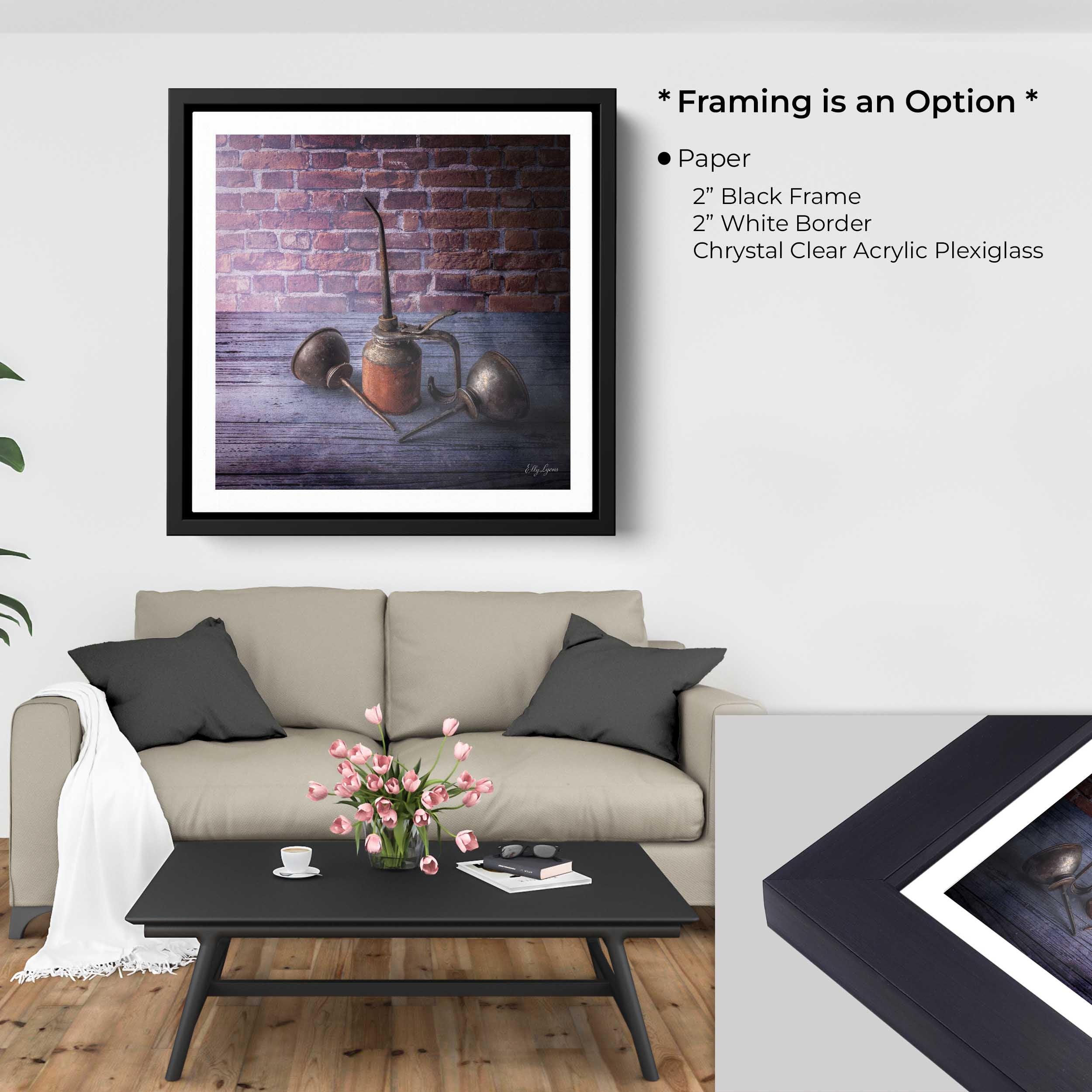 Vintage Industrial Oil Can Still Life Art Print