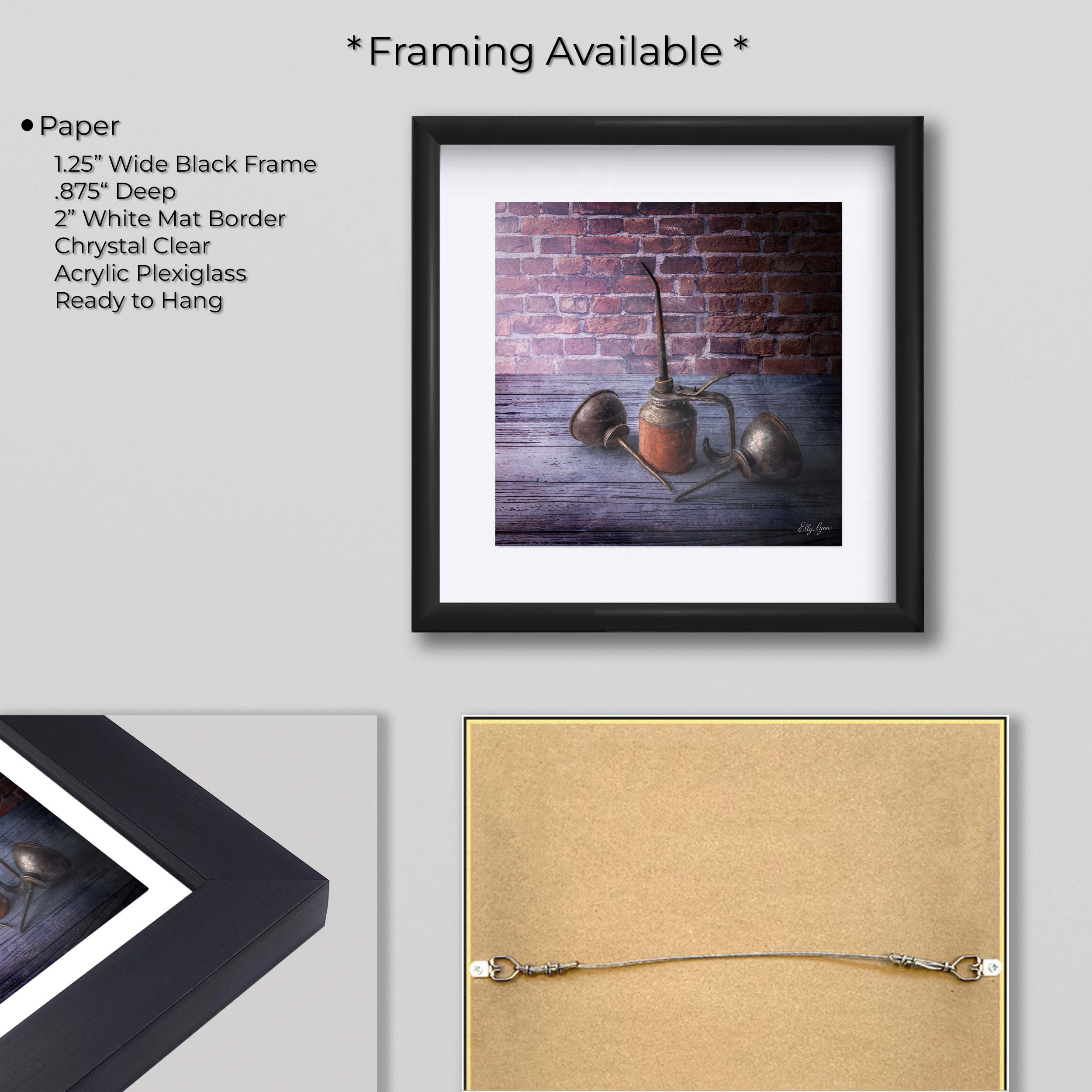 Vintage Industrial Oil Can Still Life Print