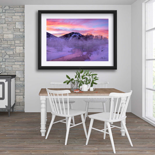 Idaho’s Boxcar Bend Sunrise Print - “Whispers of Dawn”