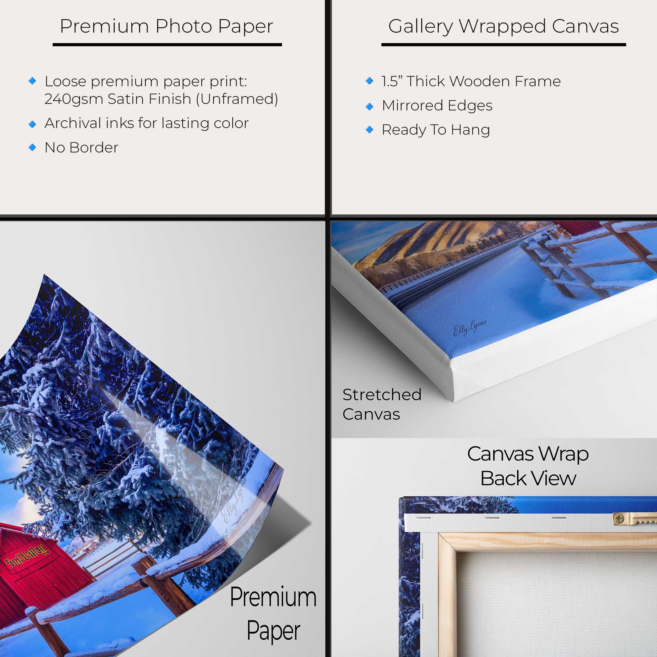 "Where Peace Dwells" - Sun Valley's Iconic Red Barn Fine Art Print