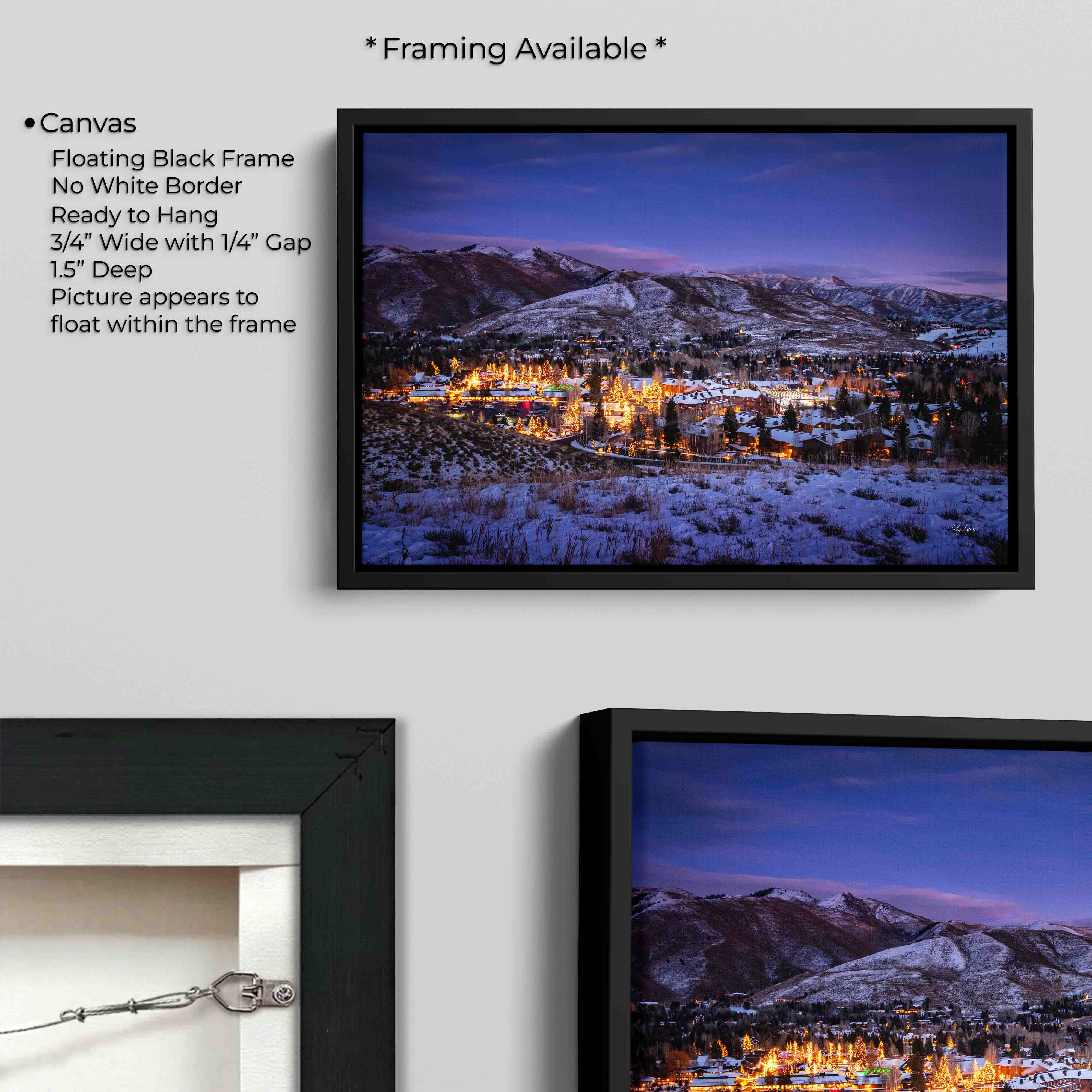 Sun Valley Winter Twilight Print - Idaho Mountain Wall Decor