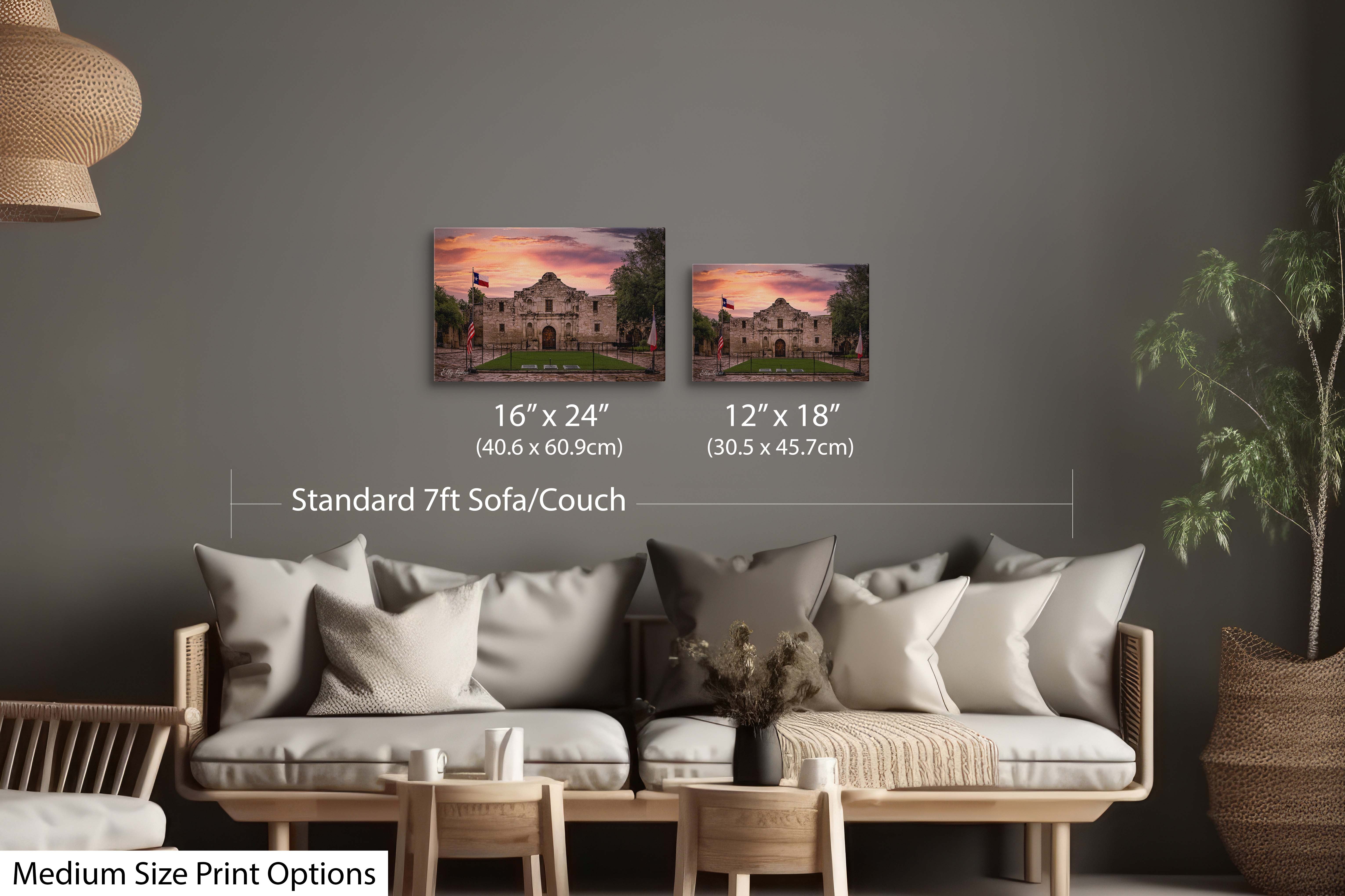 Alamo Fine Art Print – Historic Wall Art Featuring Texas Landmark Sunrise